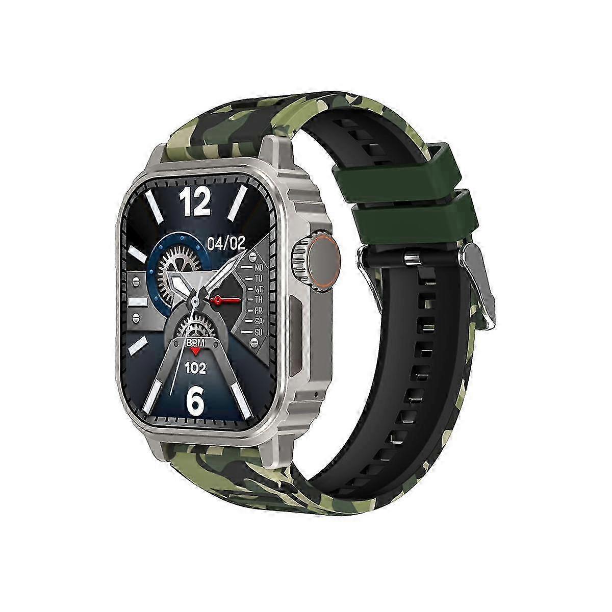 Smart Watch for Men with Bluetooth Calling, Fitness Tracker, Heart Rate Monitor, Compass, Music Control, Weather Display, Waterproof