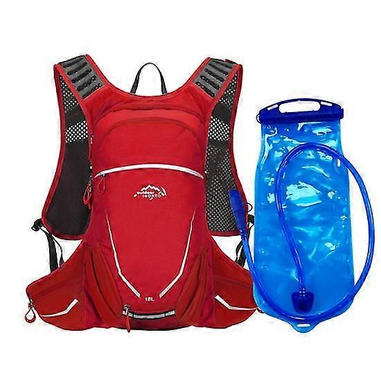 18L حقيبة ظهر رياضية في الهواء الطلق لون أحمر مع المثانة