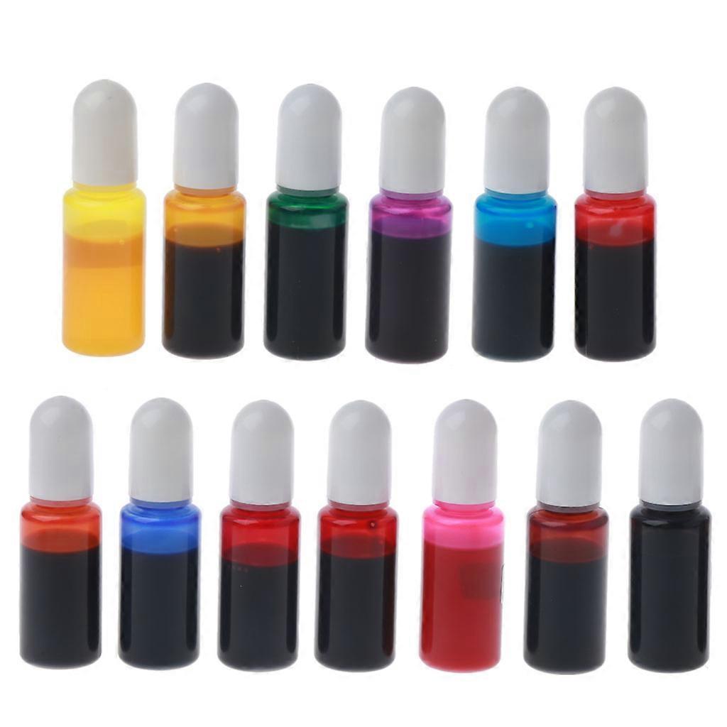 13 Color/set Alcohol Pigment Resin Dye Vibrant Colors Alcohol-Based Inks Easy to Mix for Epoxy Resin Color Dye Crafts