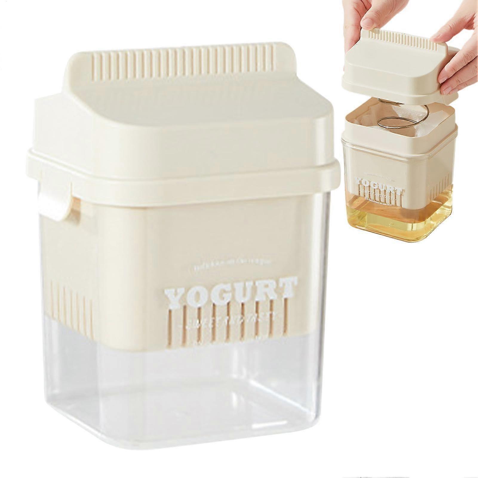 Dry Yogurt Strainer, Yogurt Filter, Pressure Filtration Cheese Filter with Lid