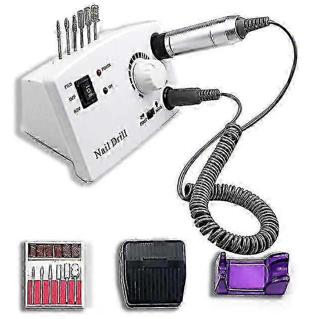 2025 3 Color 35000rpm electric nail drill machine manicure pedicure professional nail lathe low noise cutters nail file kit