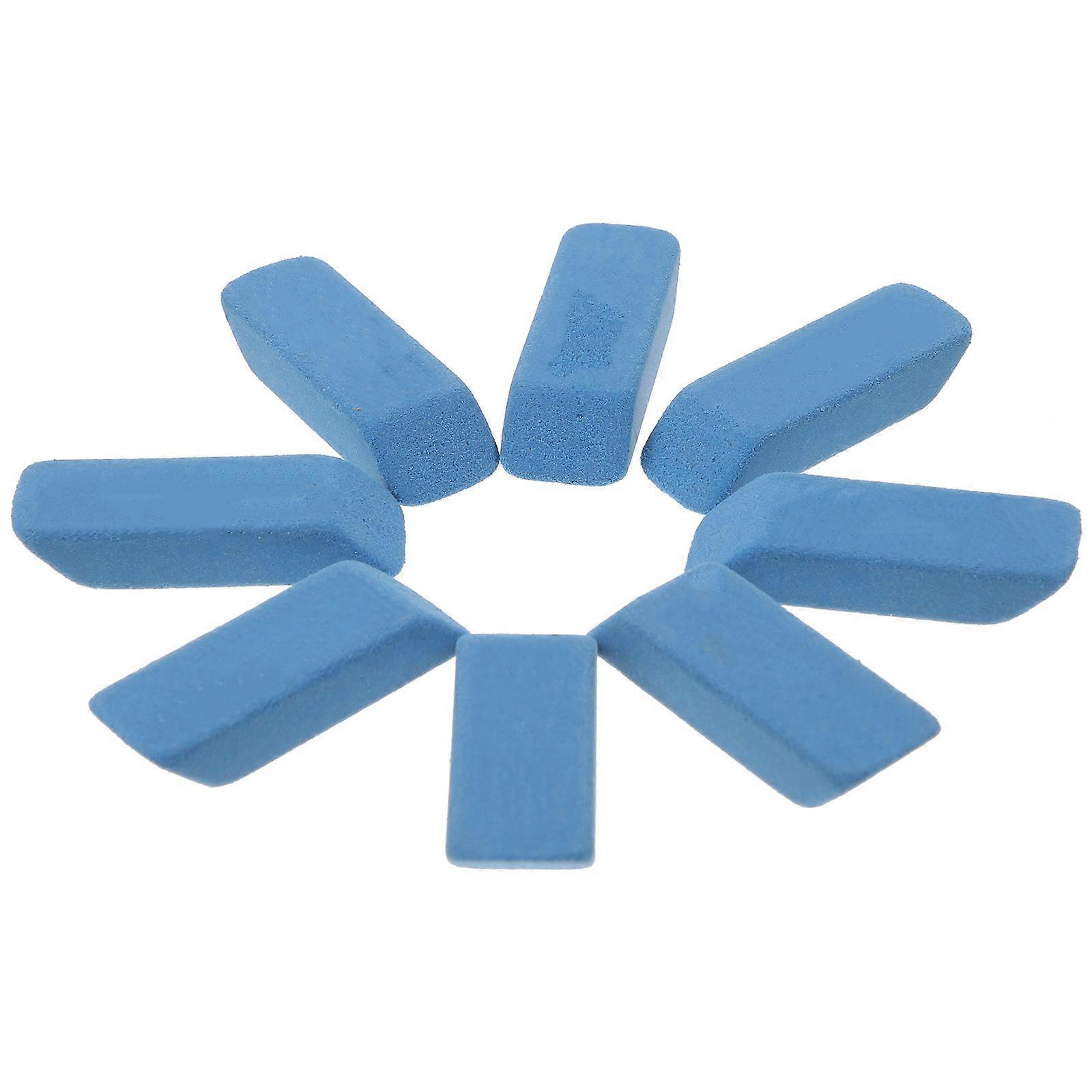 Blue Rubber School Erasers for Kids Practical Function Small Size 8 Pieces
