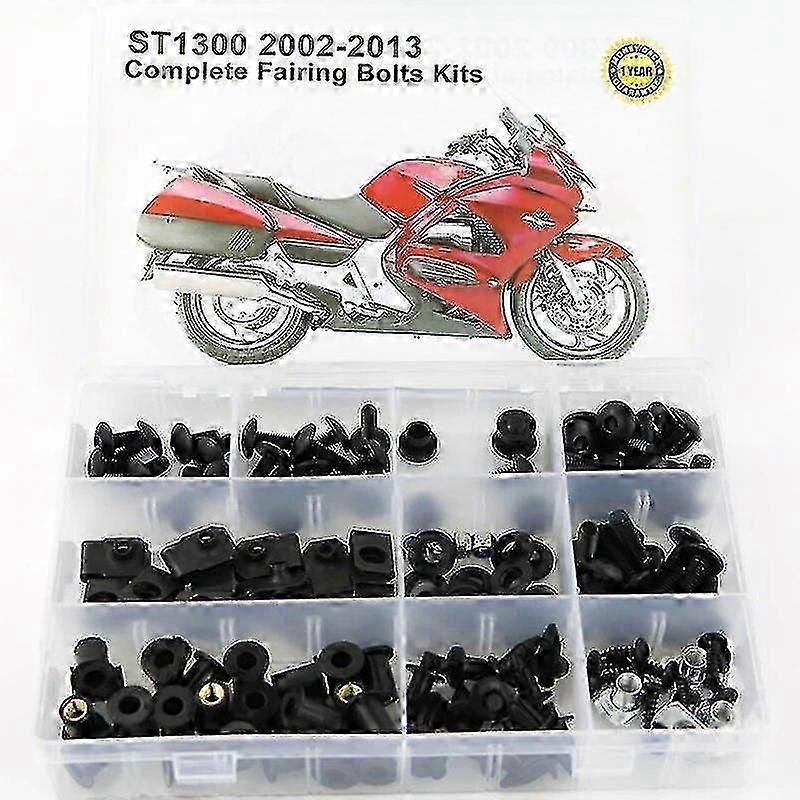 Κατάλληλος για τη HONDA ST1300 2002-2013 πλήρης εξάρτηση μπουλονιών φέρινγκ που καλύπτει τα κλιπ φέρινγκ βιδών βιδών 2002-2013 που καλύπτουν τα συνδετήρες φέρινγκ βιδών
