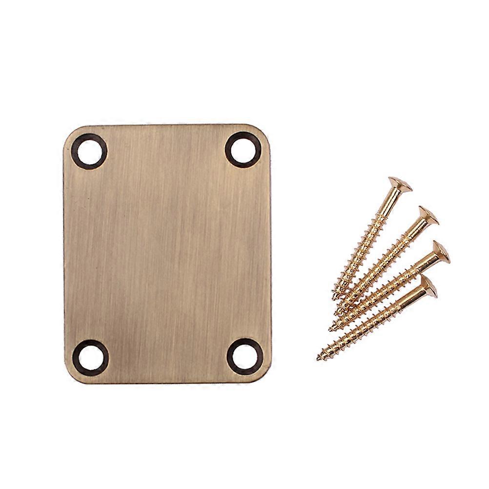 Gitarr halsplatta 2st med skruvar Hållbar Lättvikt Enkel installation Anslutningsbräda för Gitarrhals