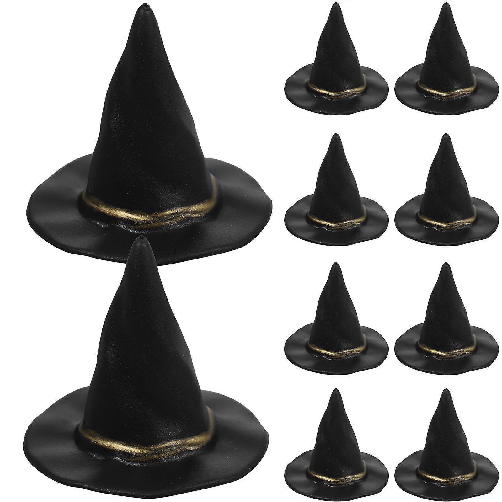 10pcs Hats for Doll Houses – Tiny Halloween Decorations for DIY Crafts, Lightweight & Safe for Dolls & Party Supplies