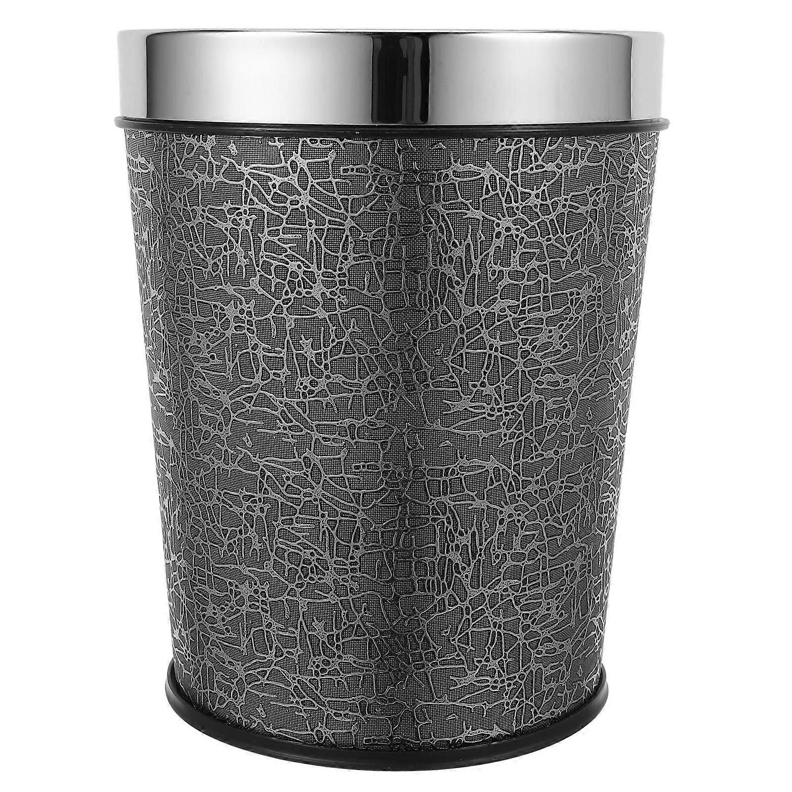 Garbage Storage Bucket Round Wastepaper Bucket Modern Trash Can for Office .50X20.00X20.00CM Organization 1Pcs