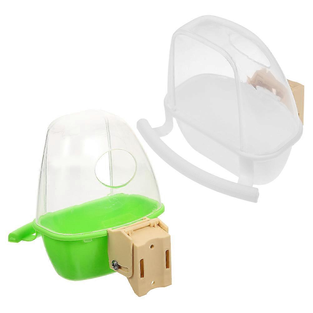 Bird Cage Accessories Simple Structure Durable Food and Water Storage 2Pcs