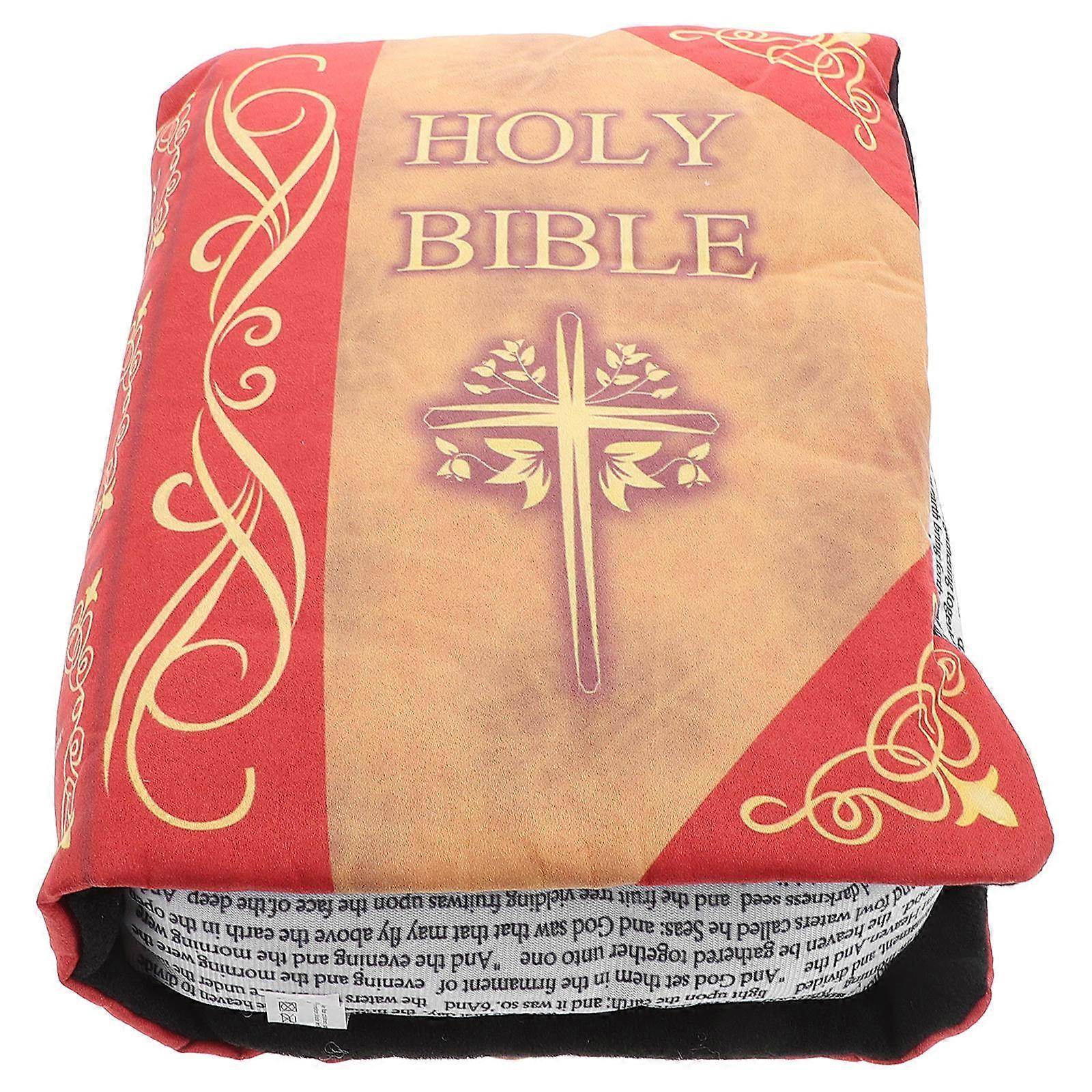 Bible Plush Interactive Learning Storytelling Stuffed Animal Home Decor Dark Red 25.50X17.50X5.00CM 1Pack
