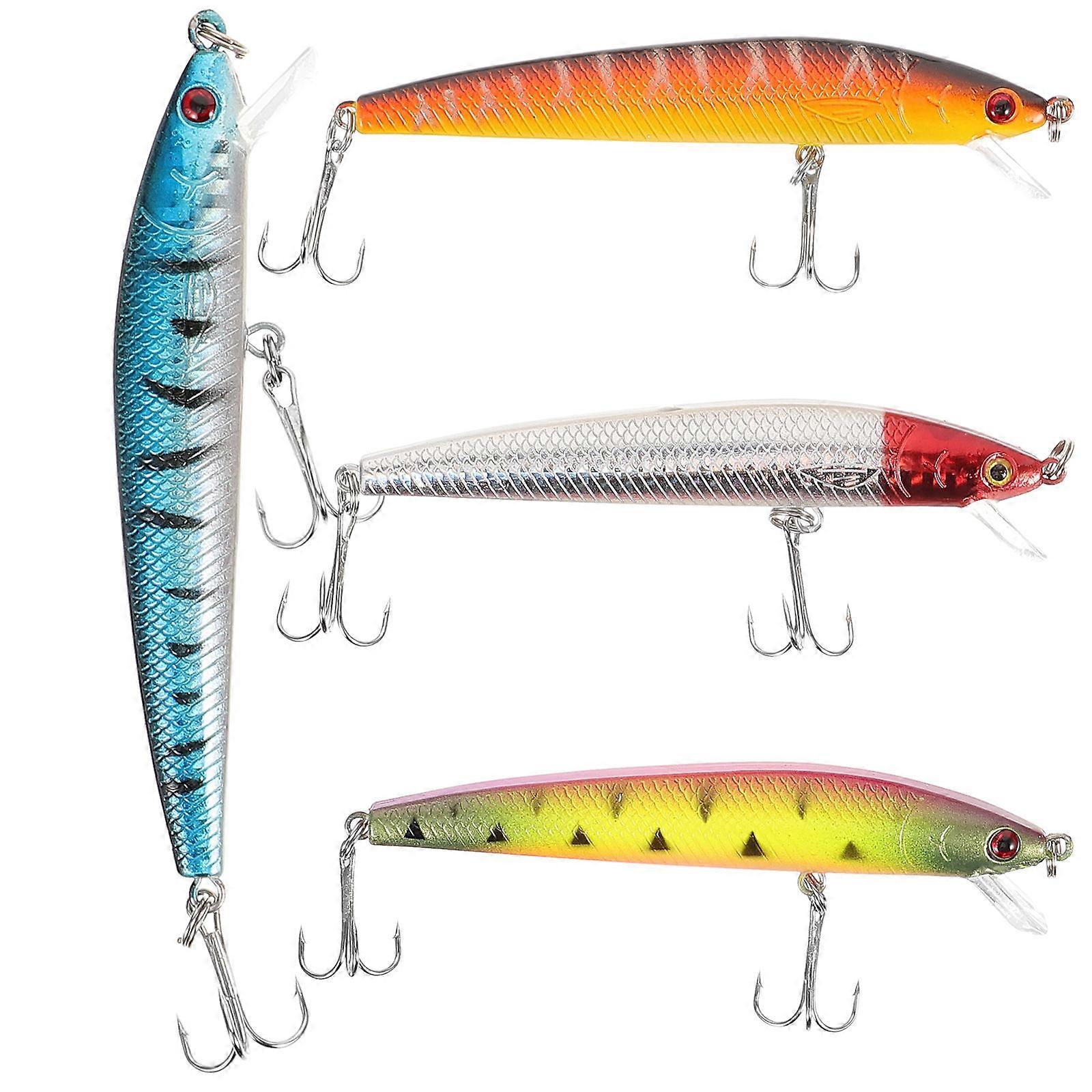 Fishing Lures Hard Baits Outdoor Fishing Activity Assorted Color 9x1 Cm Simulation 4Set