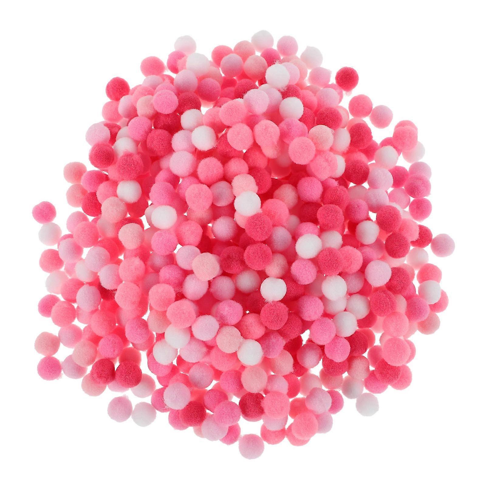 Mini Pompoms For Crafts Soft Plush Pompom Balls Christmas Holiday Accessories Enhancement 1cm x 1cm x 1cm 2000Pcs Bag
