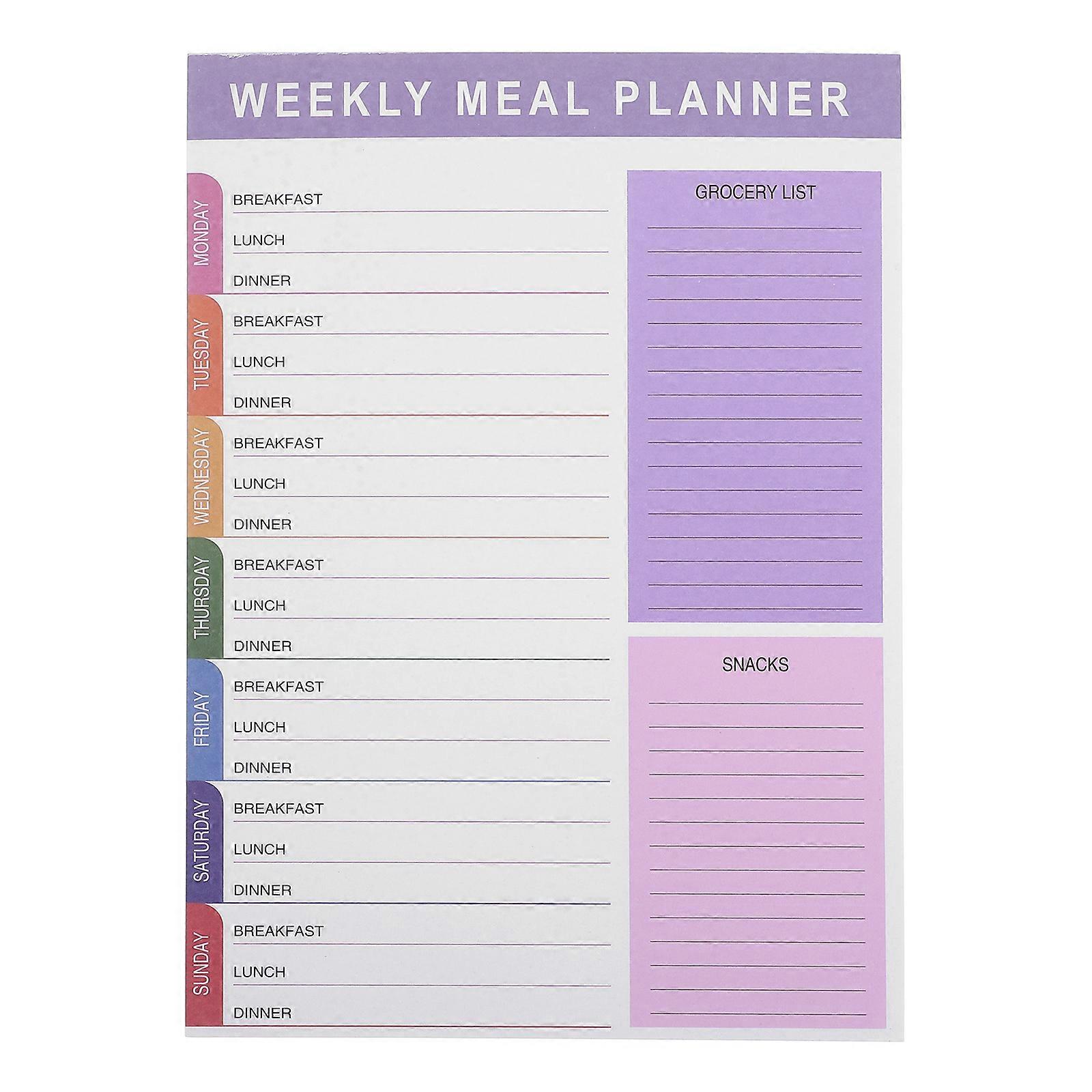 Bloom Planner Notepad for Meal Planning Grocery List Pad for Fitness Enthusiasts 8.1X5.5X0.2in Health Management 1Pcs