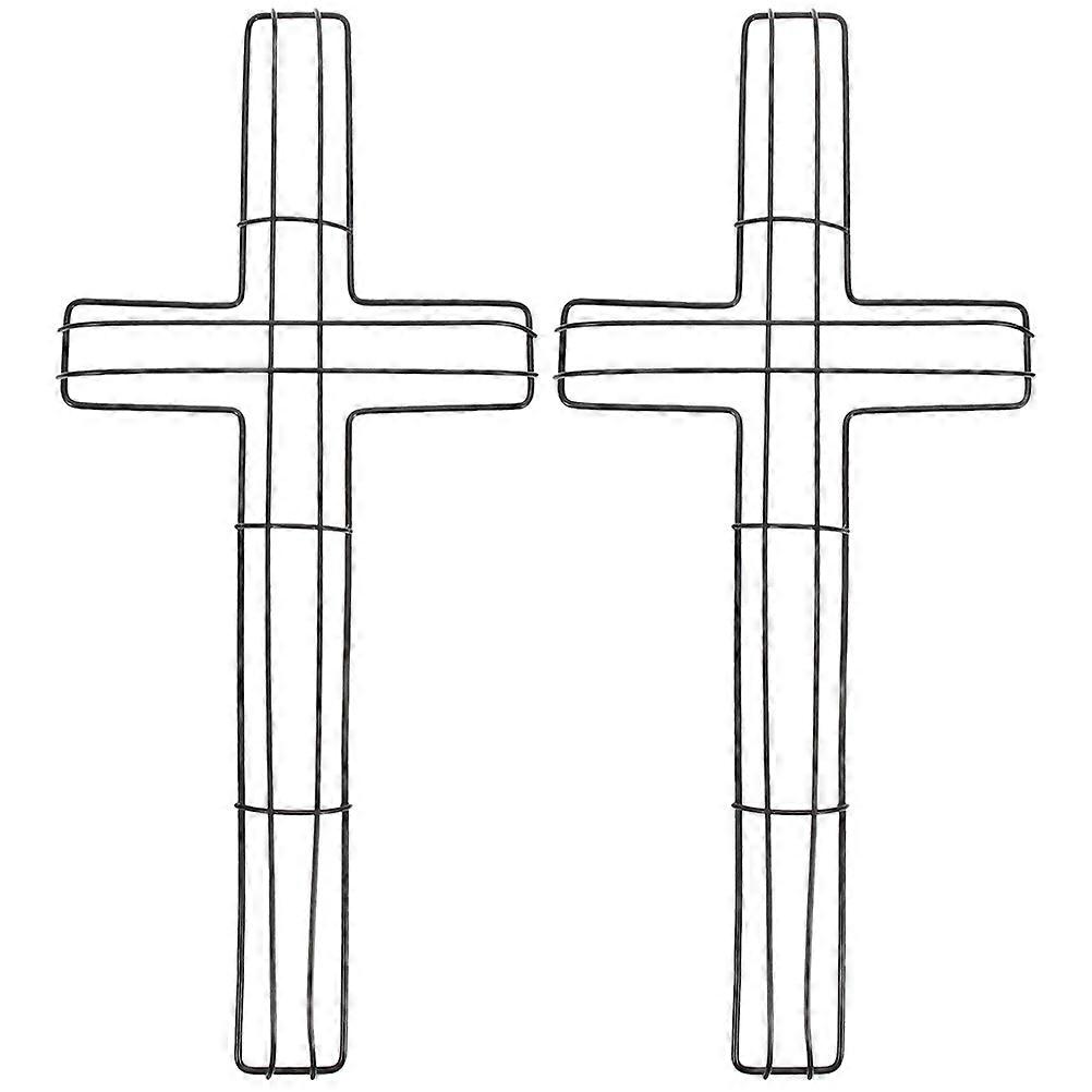 Black Iron Wreath Frame for Decor Craft Supplies with Solid Structure Perfect for Christmas 2pcs