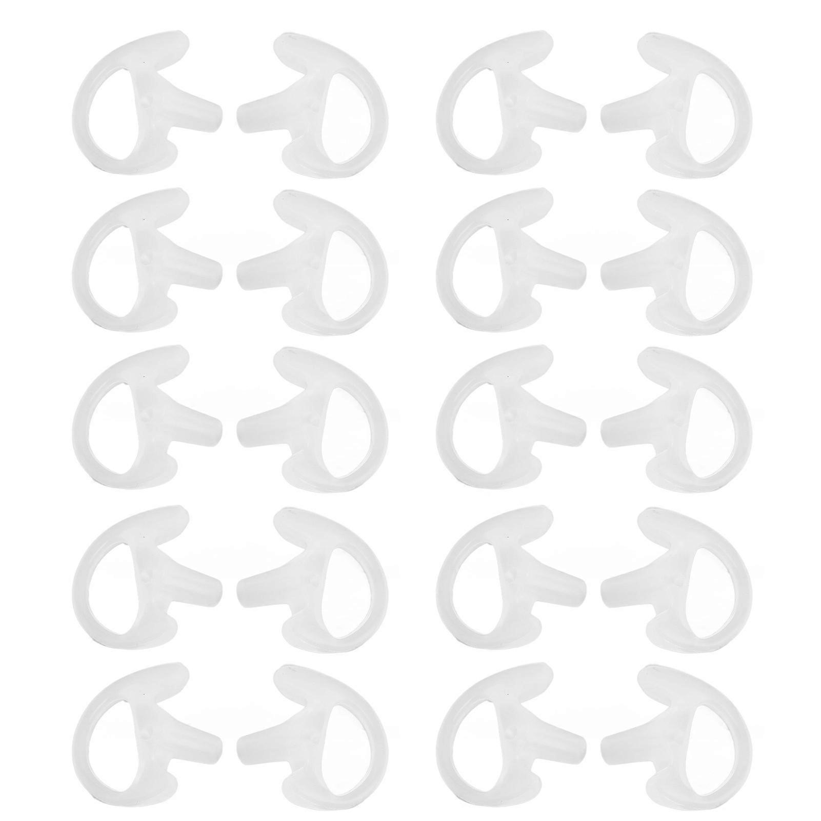 Eco-friendly Silicone Replacement Eartip for Walkie Talkie, Compatible with Two-Way Radio, Size M, 10 Pairs
