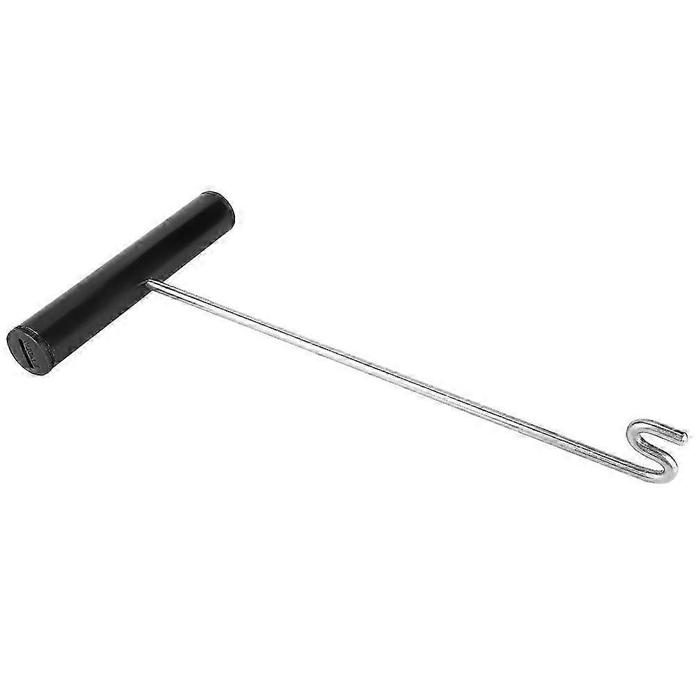 Rustfritt stål T-formet fiskekrokfjernerverktøy for saltvannsavkroker (svart)