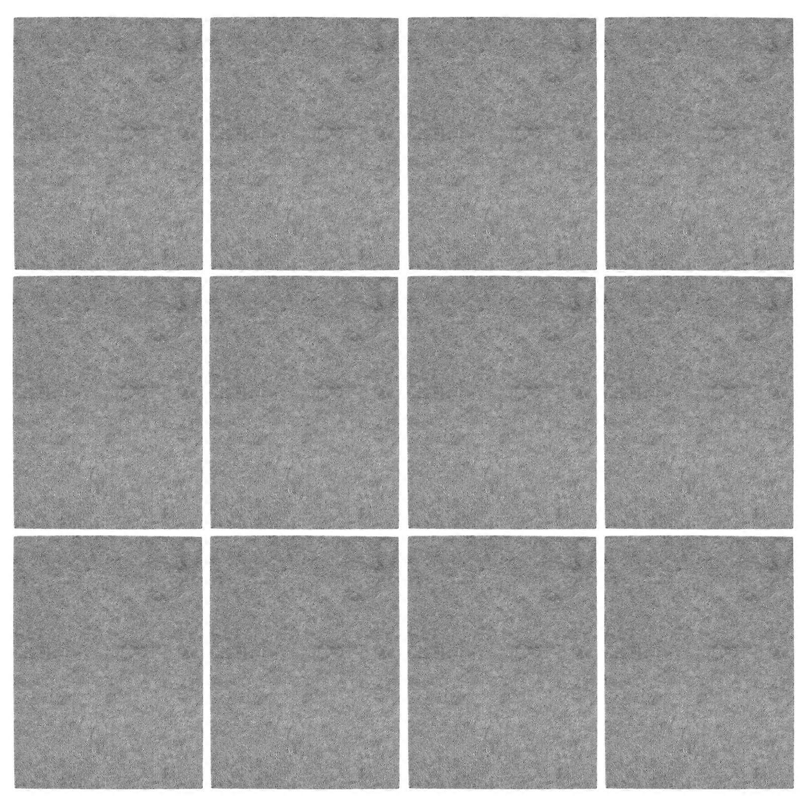 Sound Insulation Panels Professional Soundproof Board Acoustic Absorption Panel for KTV 12Pack Grey Rectangular