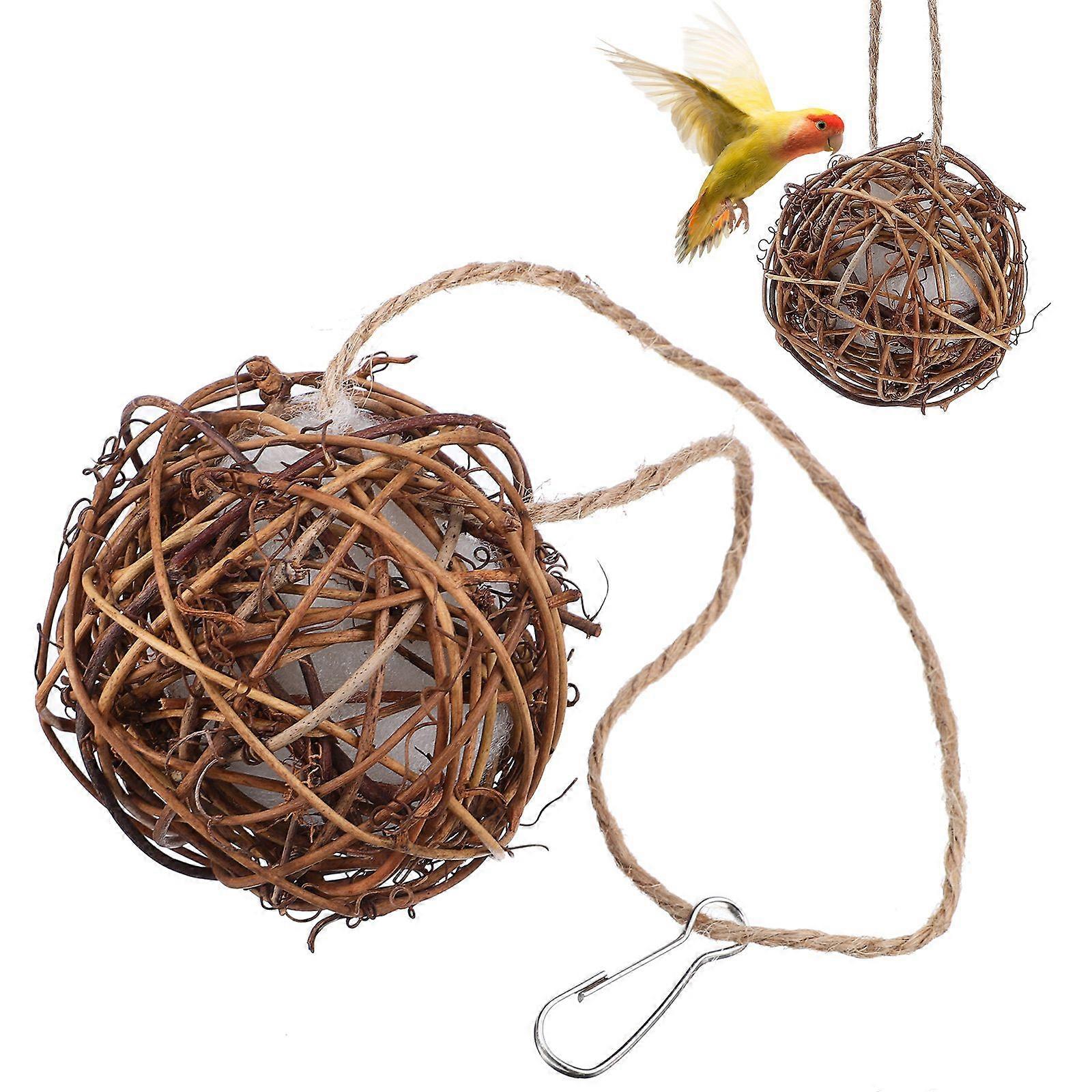 3pcs Outside Roosting Pocket Bird Nesting Material Hummingbird Nest Bird Nest Hanging Decor