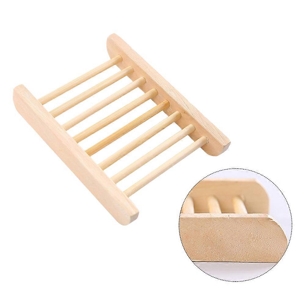 Wood Dish Soap Tray Draining Bathroom Use Rectangular Wood 1Pcs