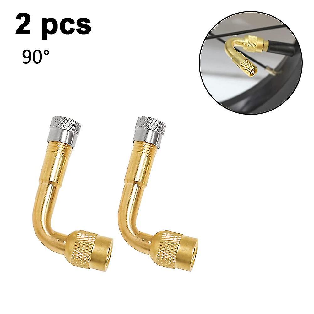 2pcs Brass Car Motorcycle Universal Valve Stem Extension Adapter
