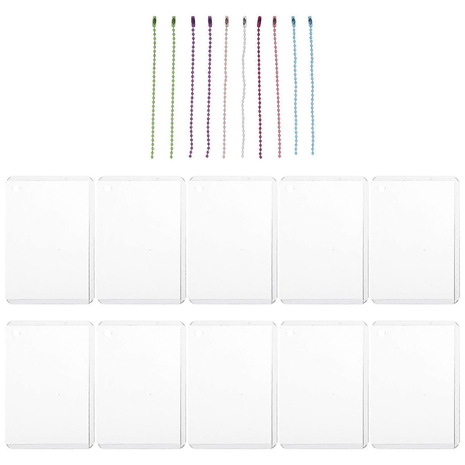 Plastic Sleeve Photocard Holder Rectangular Staff Daily Use 10 Sets
