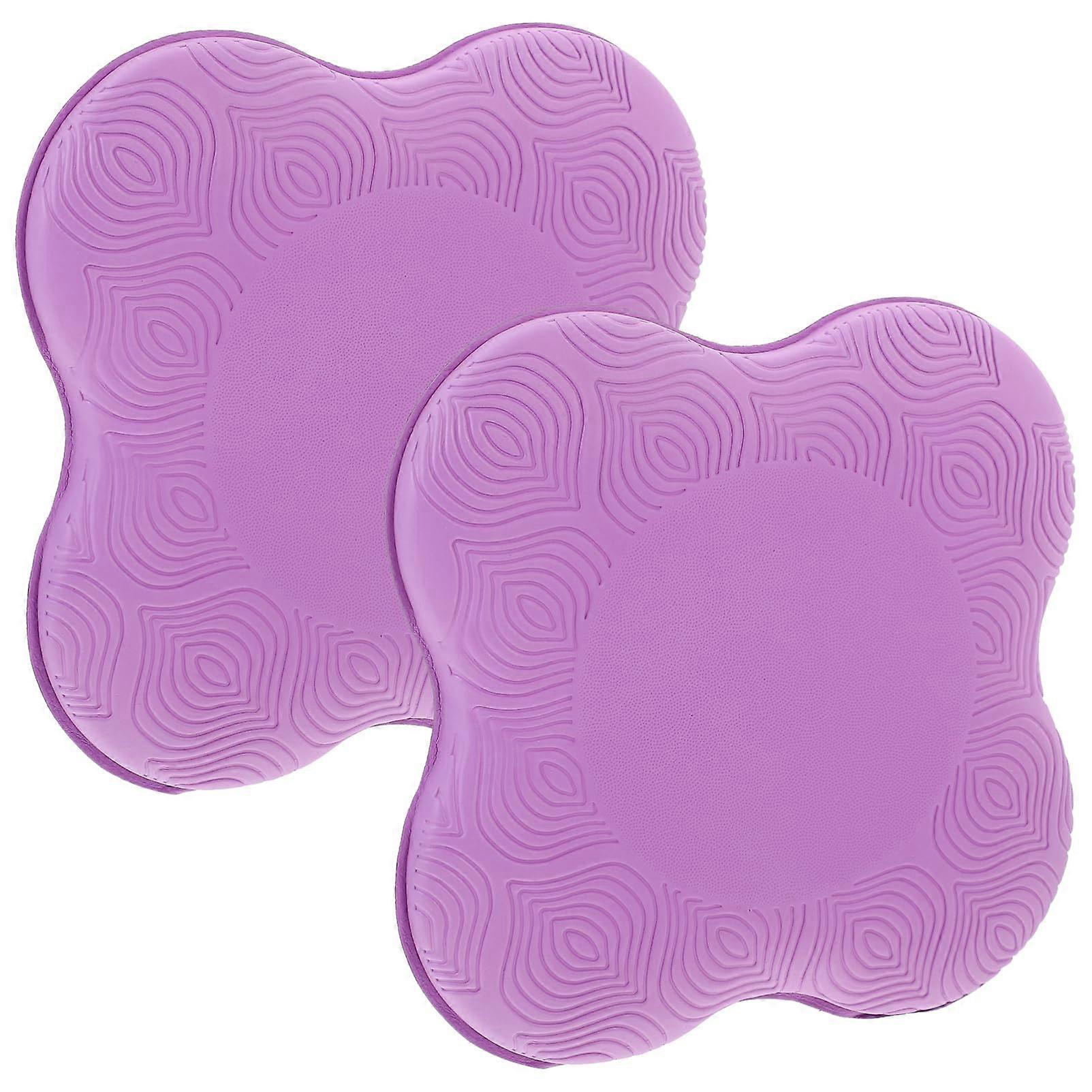 Yoga Knee Mat Pad Pack of 2 | Non-Slip Elbow and Knee Cushion for Fitness | Soft 19.8x19.8x1.3cm Padded Exercise Mat