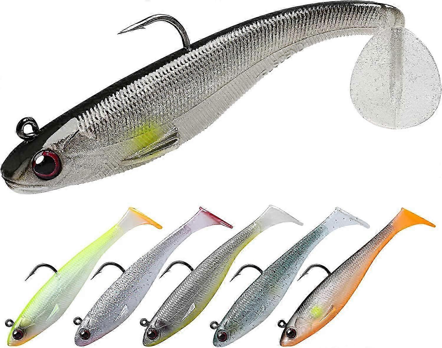 Soft Plastic Lures for Bass Lures for Pike Pre-Assembled Ultra Sharp BKK/VMC Hooks Artificial Lures Salt and Fresh Water Tackle