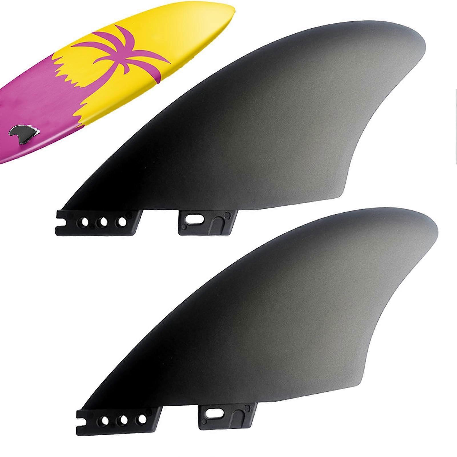 Surfboard Longboard Fin Set - 2 PVC Replacement Fins for Generation 2 Longboards, Durable and Lightweight Design