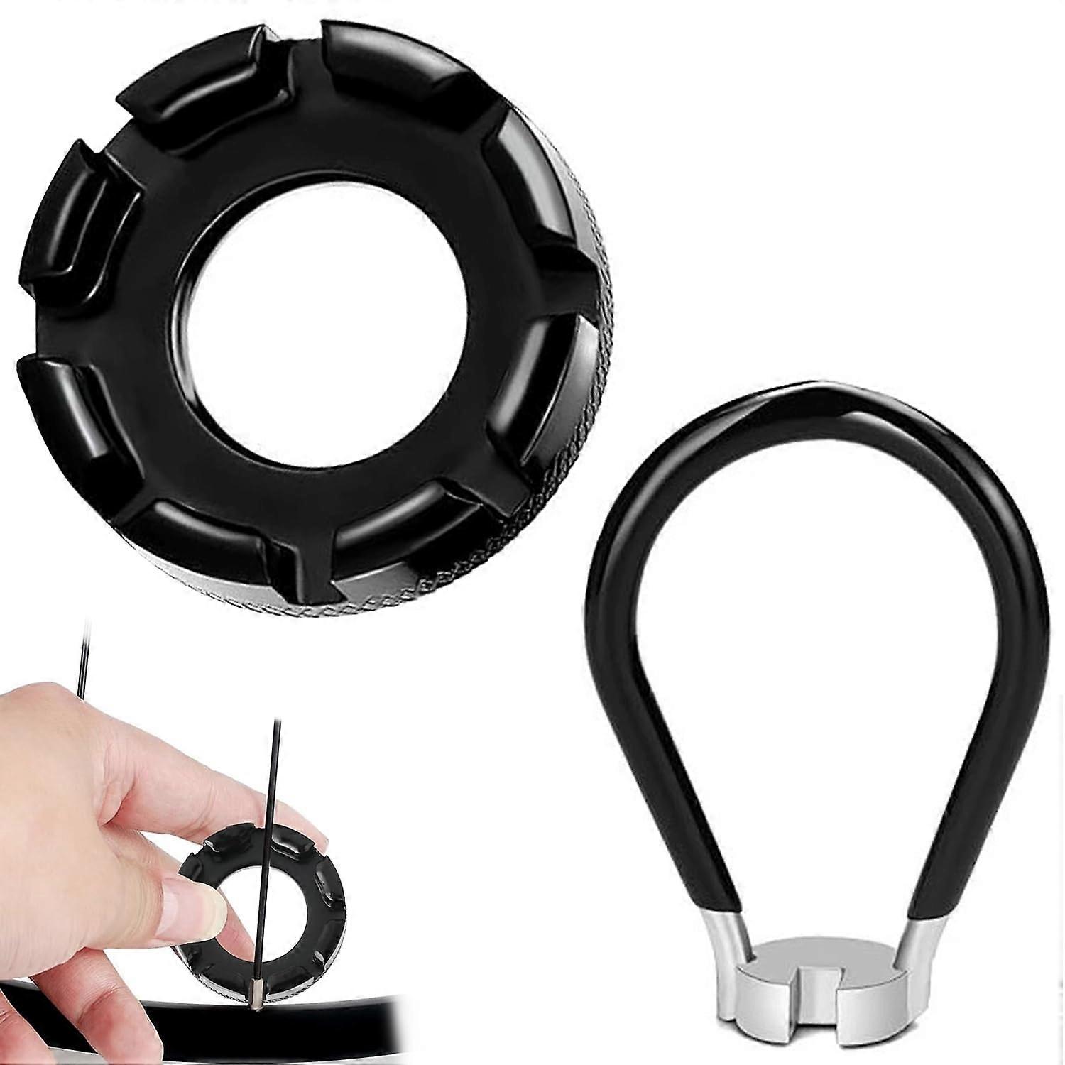 2 Pack Bicycle Spoke Wrench Tool - 6-in-1 Adjustable Spoke Key for Bike Repair and Maintenance, Durable Spoke Adjuster