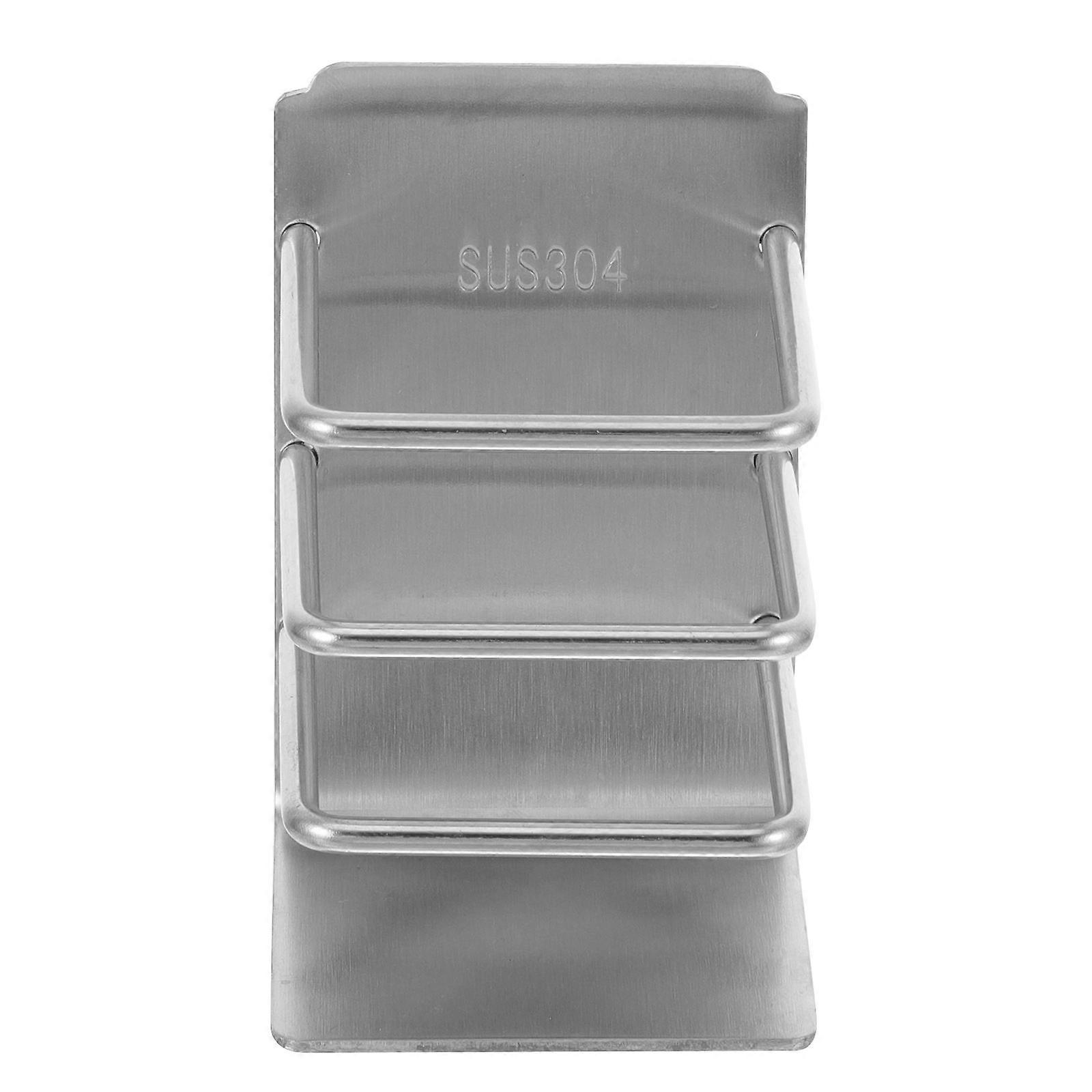 Stainless Steel Toothpaste Mounted Bathroom Organizer for Toothbrushes and Accessories Easy Installation Strong Load Bearing