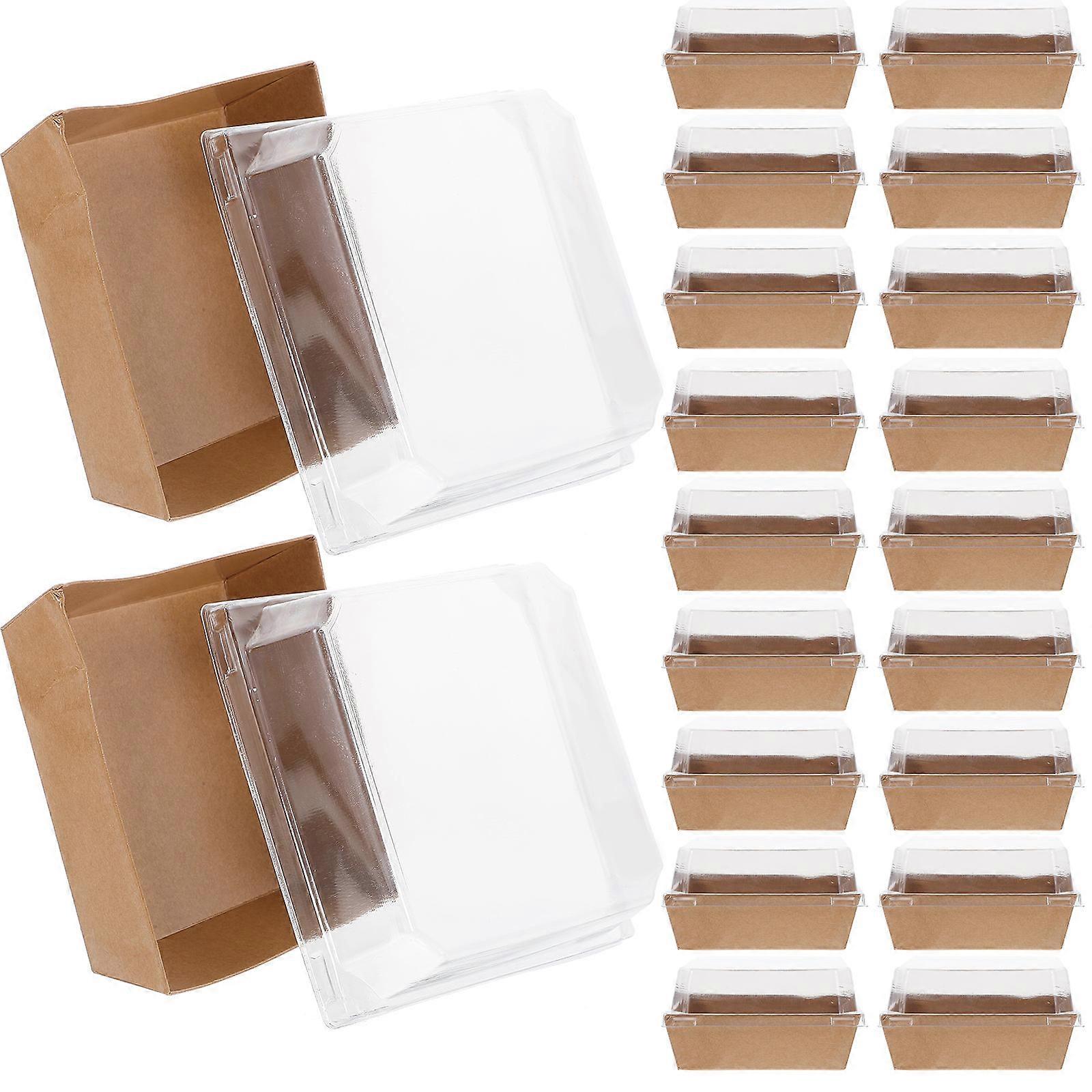 Sandwich Boxes Cake Box Food Packaging Indoor Storage 12.00X12.00X6.00CM Paper Minimalist Design 50Pcs