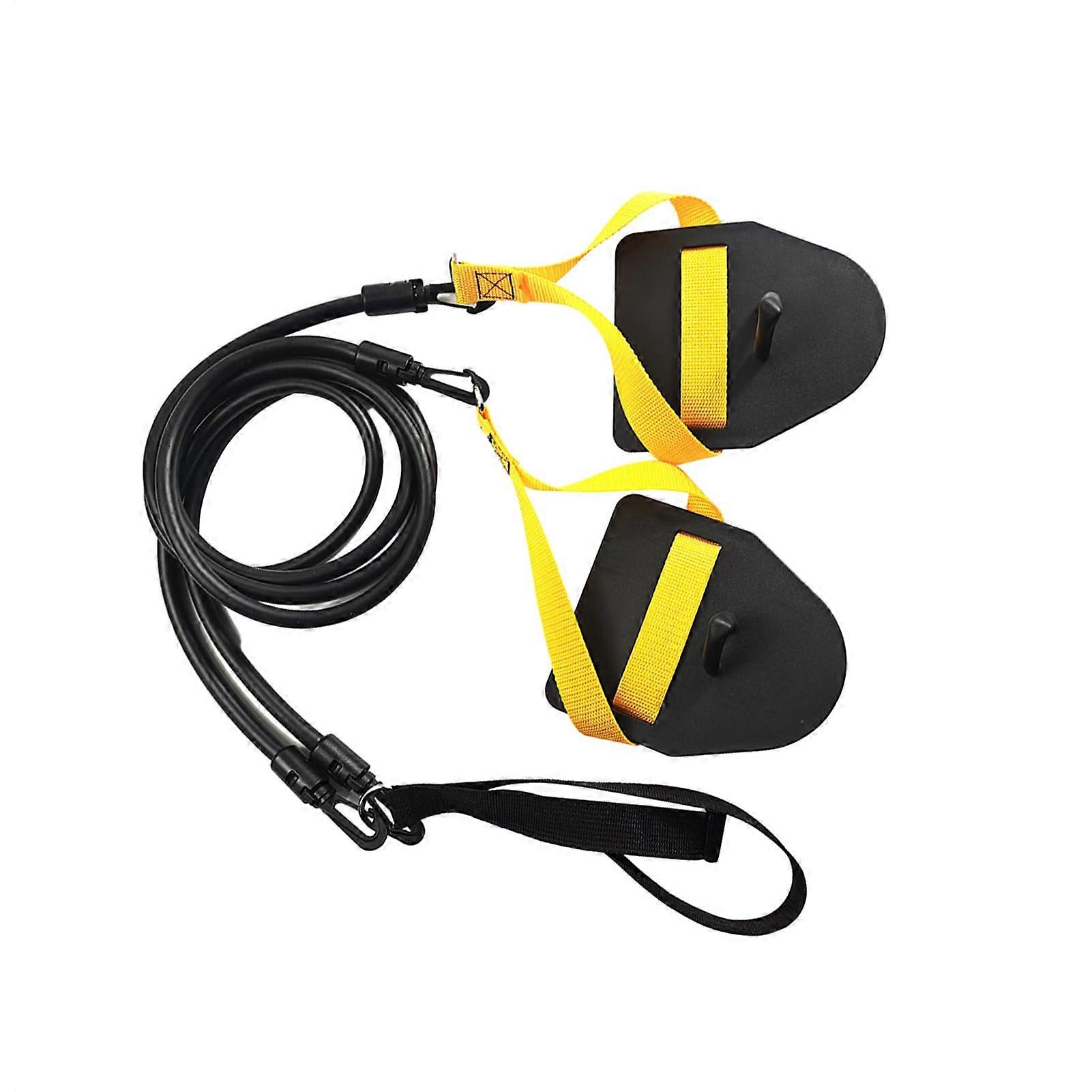 Swimming Training Bands  Durable Rubber Bands, Adjustable Stretch Belt with Paddle Fins
