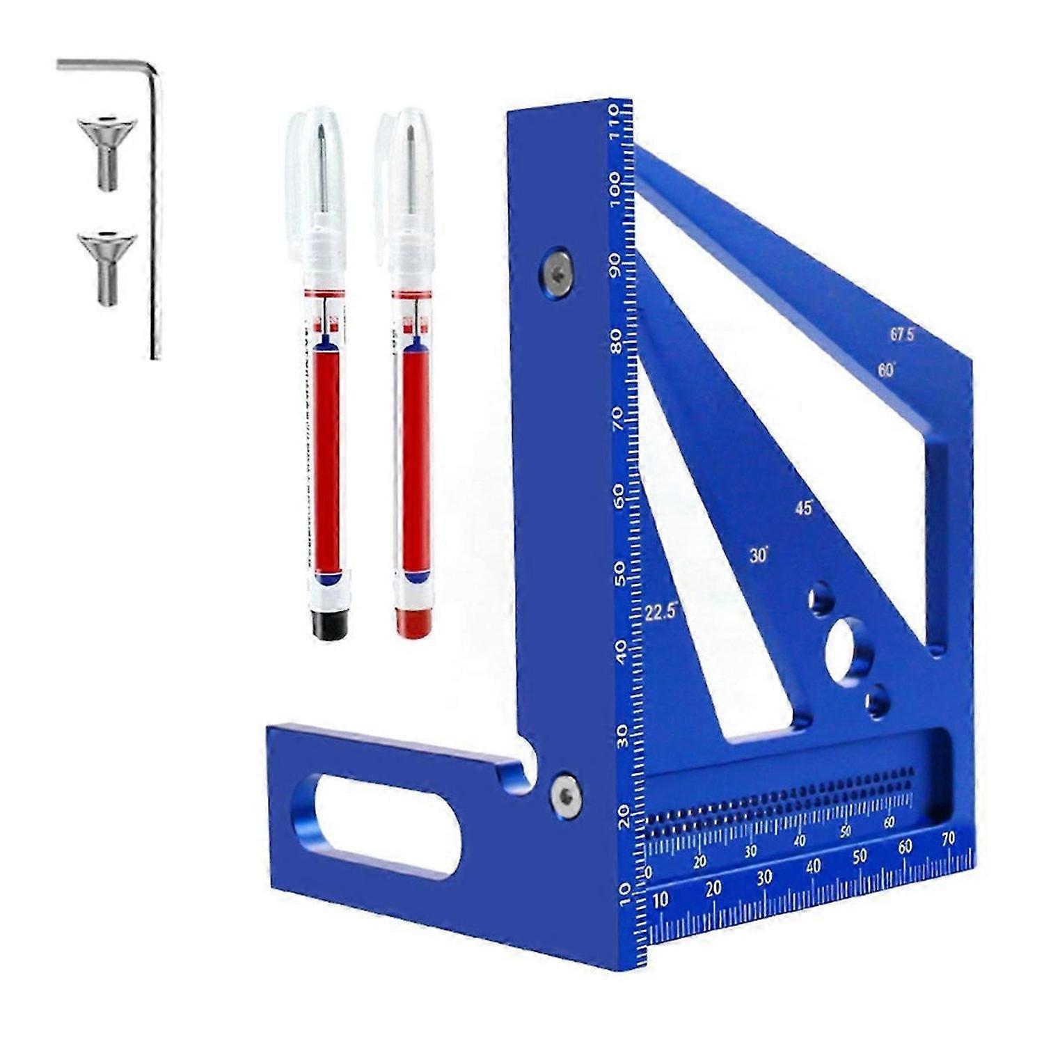 3D Multi-Angle Measuring Ruler, 7x8 Inch Woodworking SpeedSquare Tool for Engineering & Construction