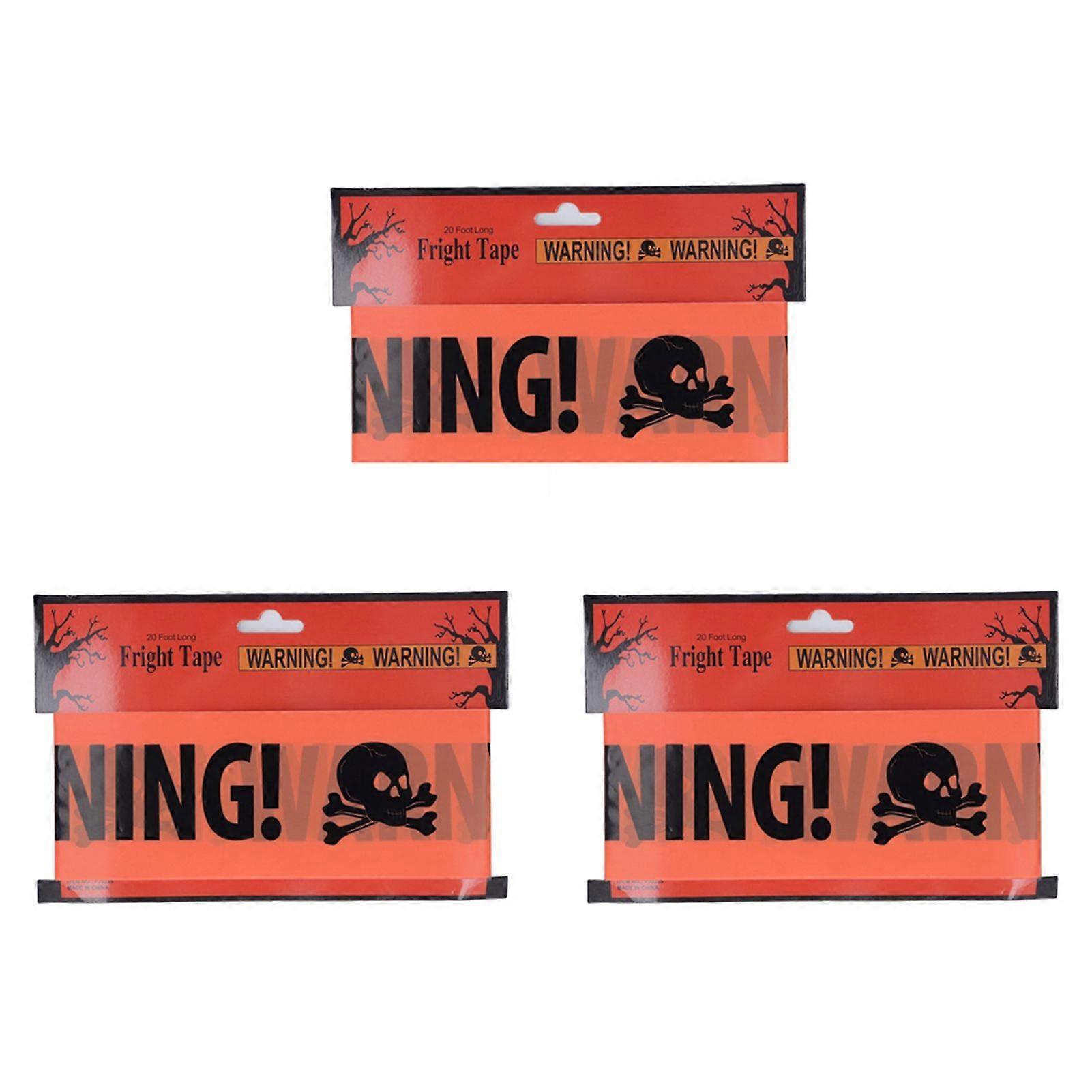 2025 Latest Model 3 Pack Halloween Caution Tape 6 Meter Each 8cm Width