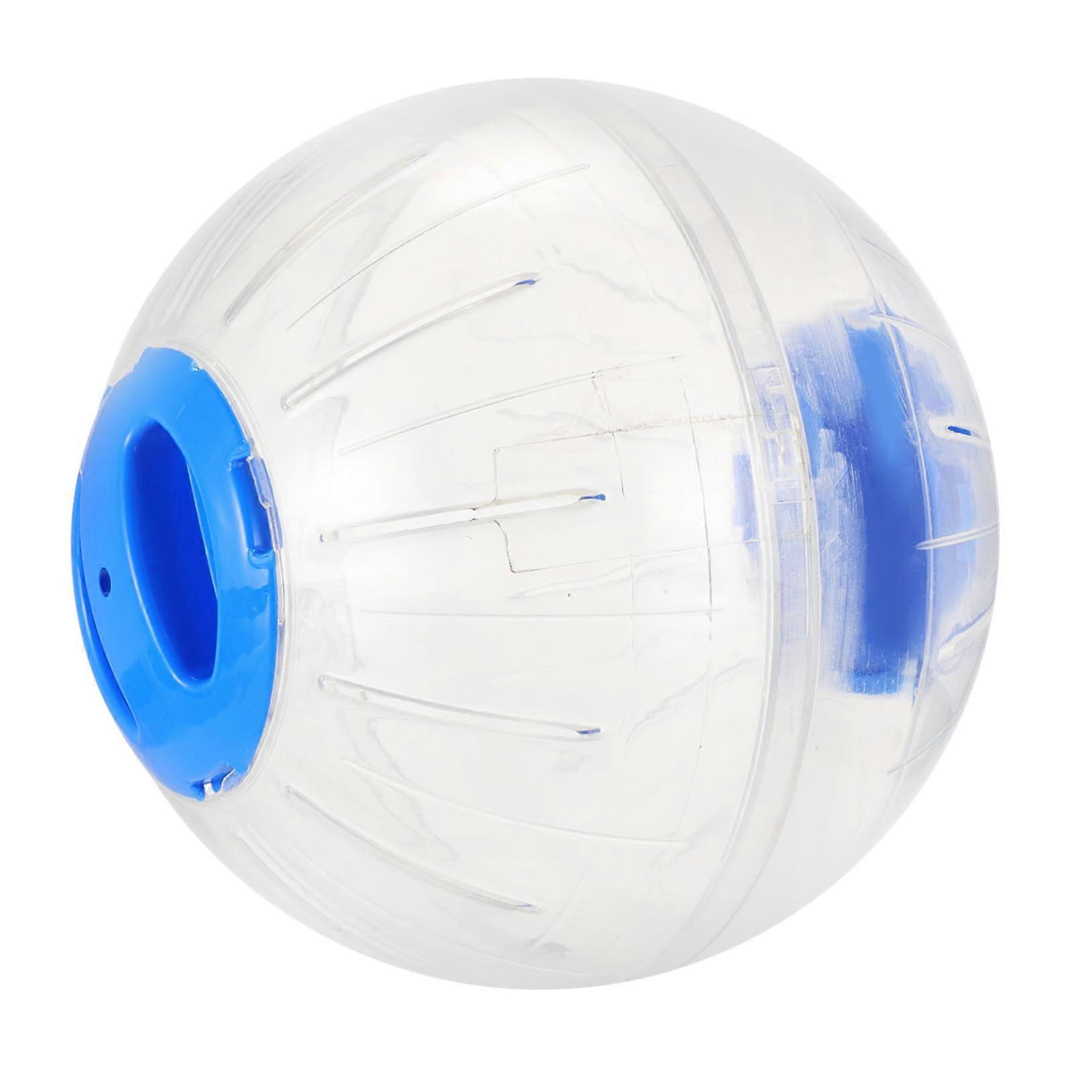Hamster Running Ball Exercise Toy - Blue Plastic Cage Accessory for Small Animals, Jogging Wheel and Walking Aid