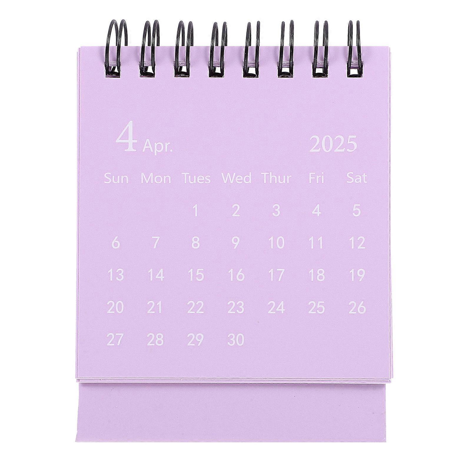 Mini Spiral Bound Desk Calendar for Home, Office & School – Compact Daily Planner for Organizing Events & Appointments