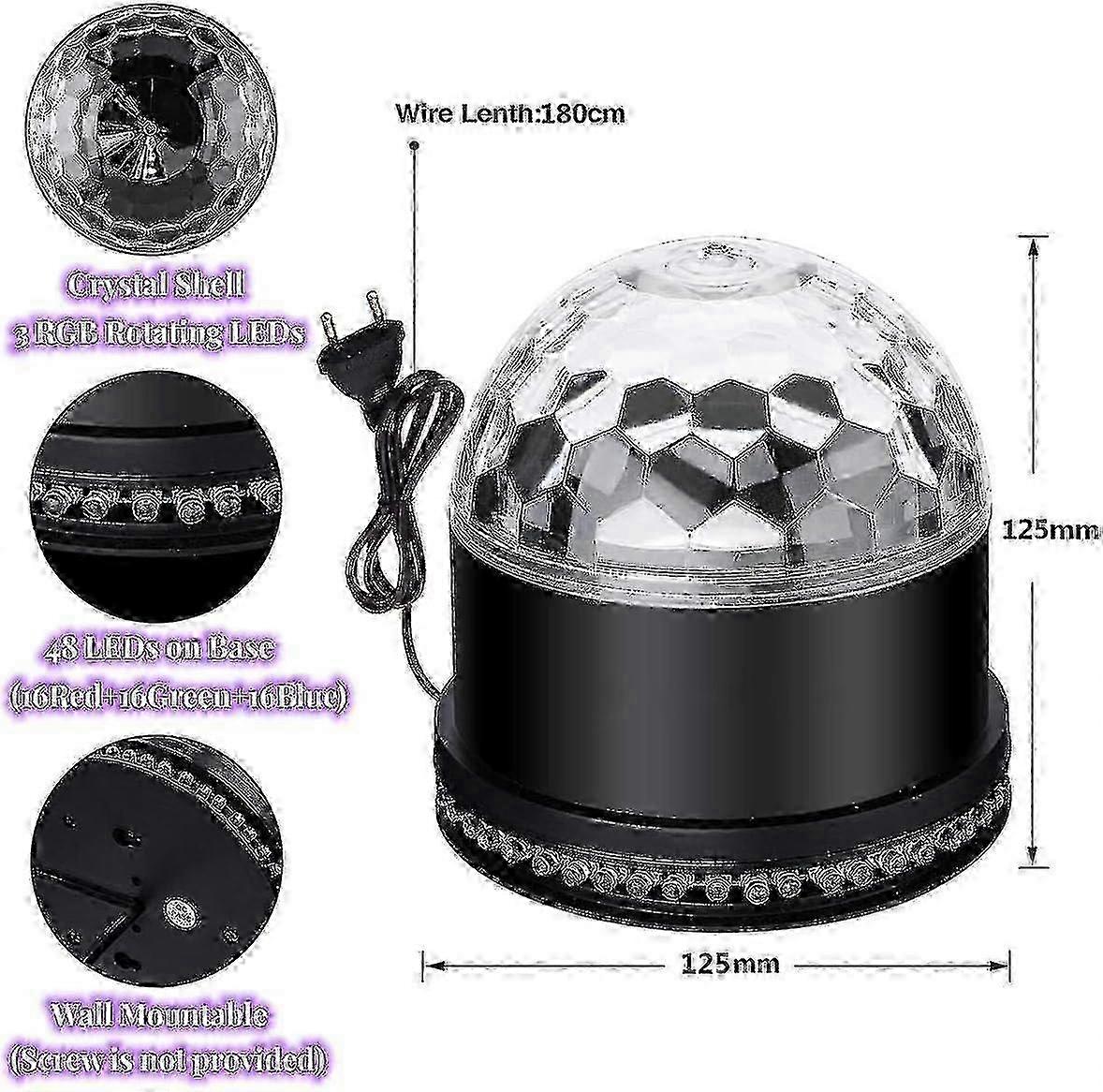 Disco ball 5w led rgb stage light party music controlled automatic mode