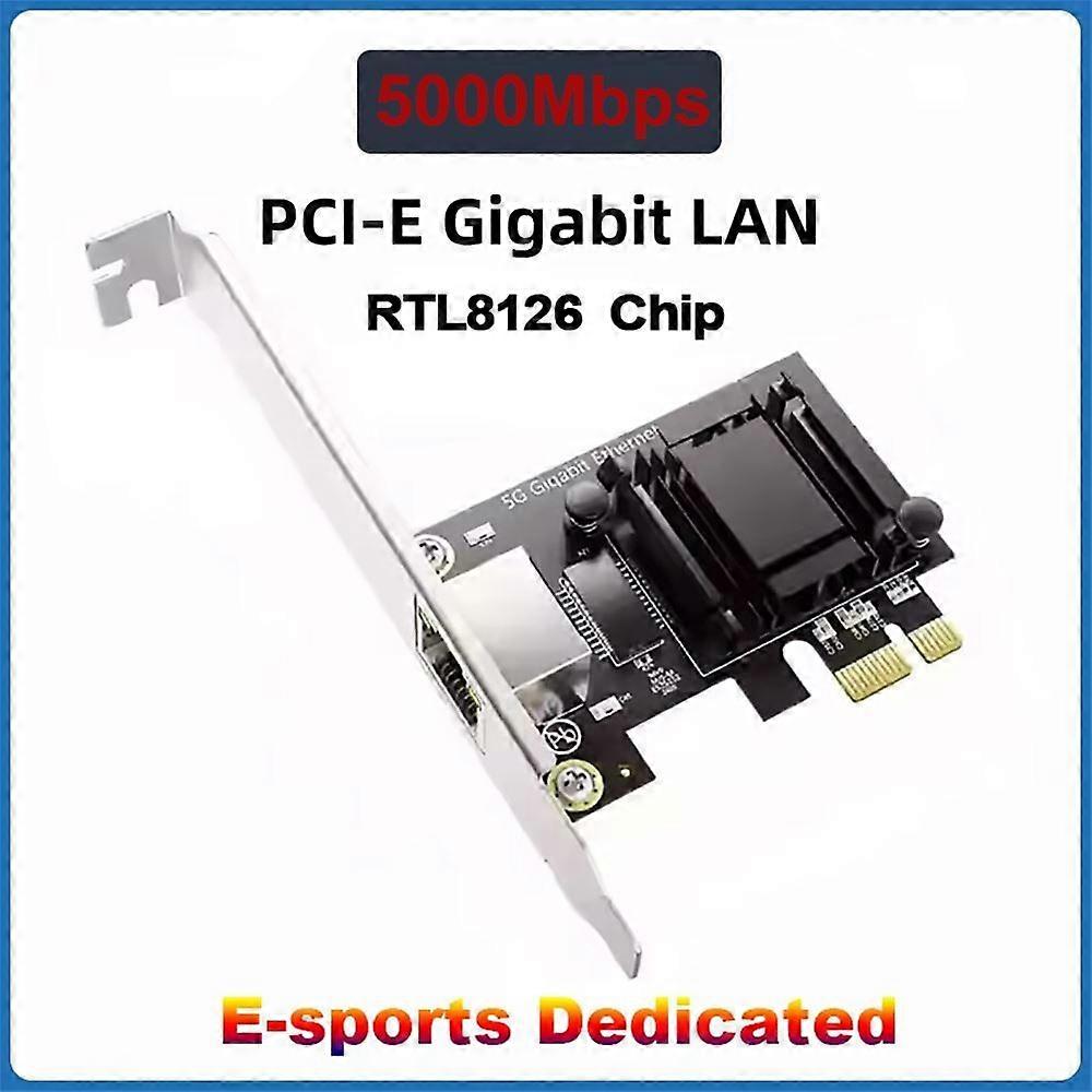 5Gbps Pcie to RJ45 Network Card Realtek 8126 100Mbps/1G/2.5G/5G RJ45 Interface Gigabit Ethernet PCI