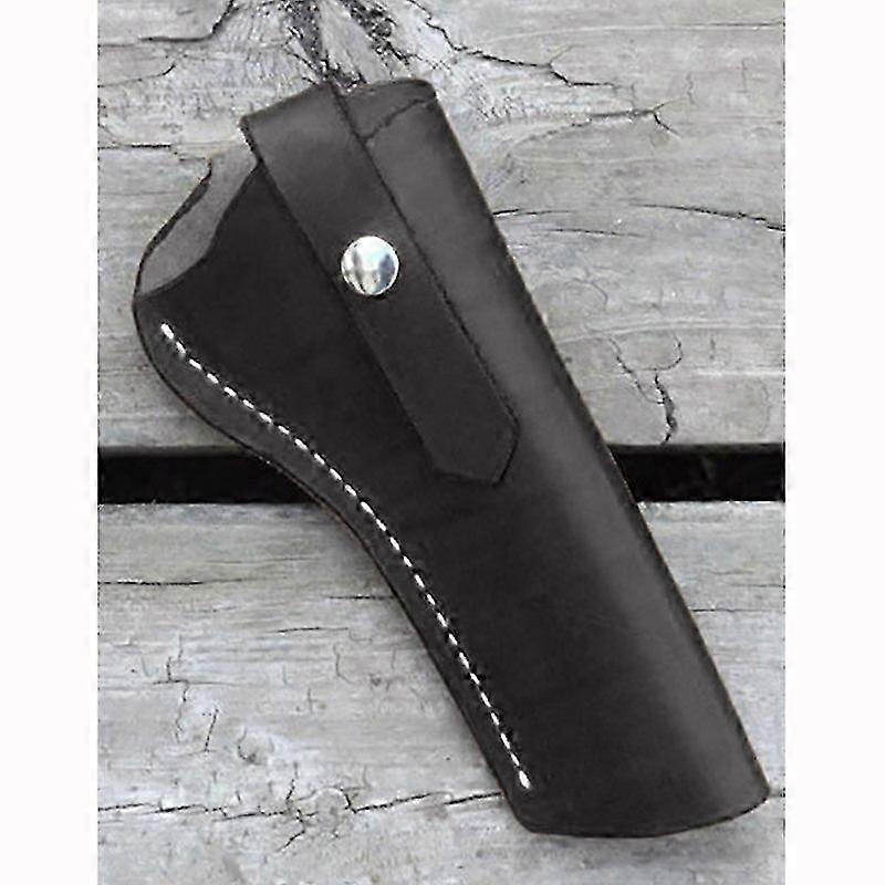Leather Revolver Holster Rig with Drop Loop for 6" Barrel - Western Cowboy Style Pistol Belt Holder for Steampunk and LARP Use