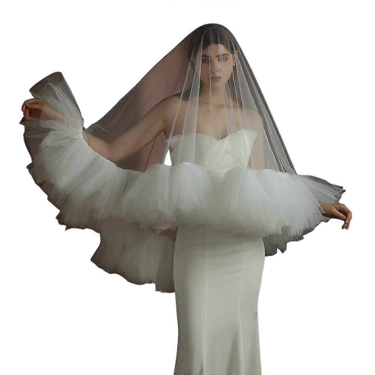 Pleated veil, 40×60 cm, white, 1 pc.