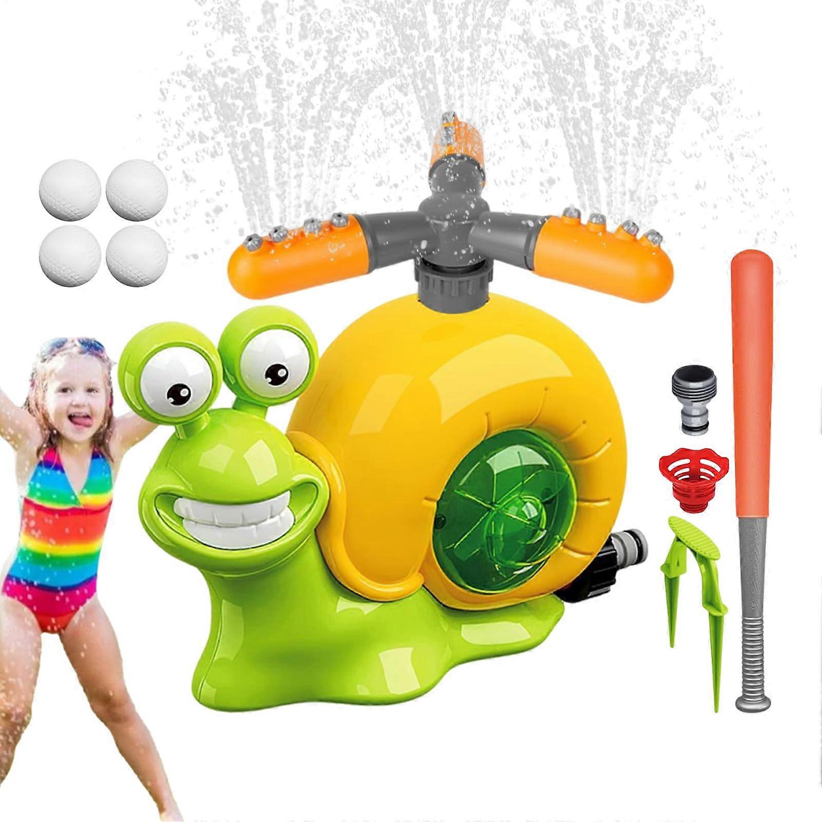 Snail Spray Toy TBall Set for Backyard Lawn Pool Party Garden