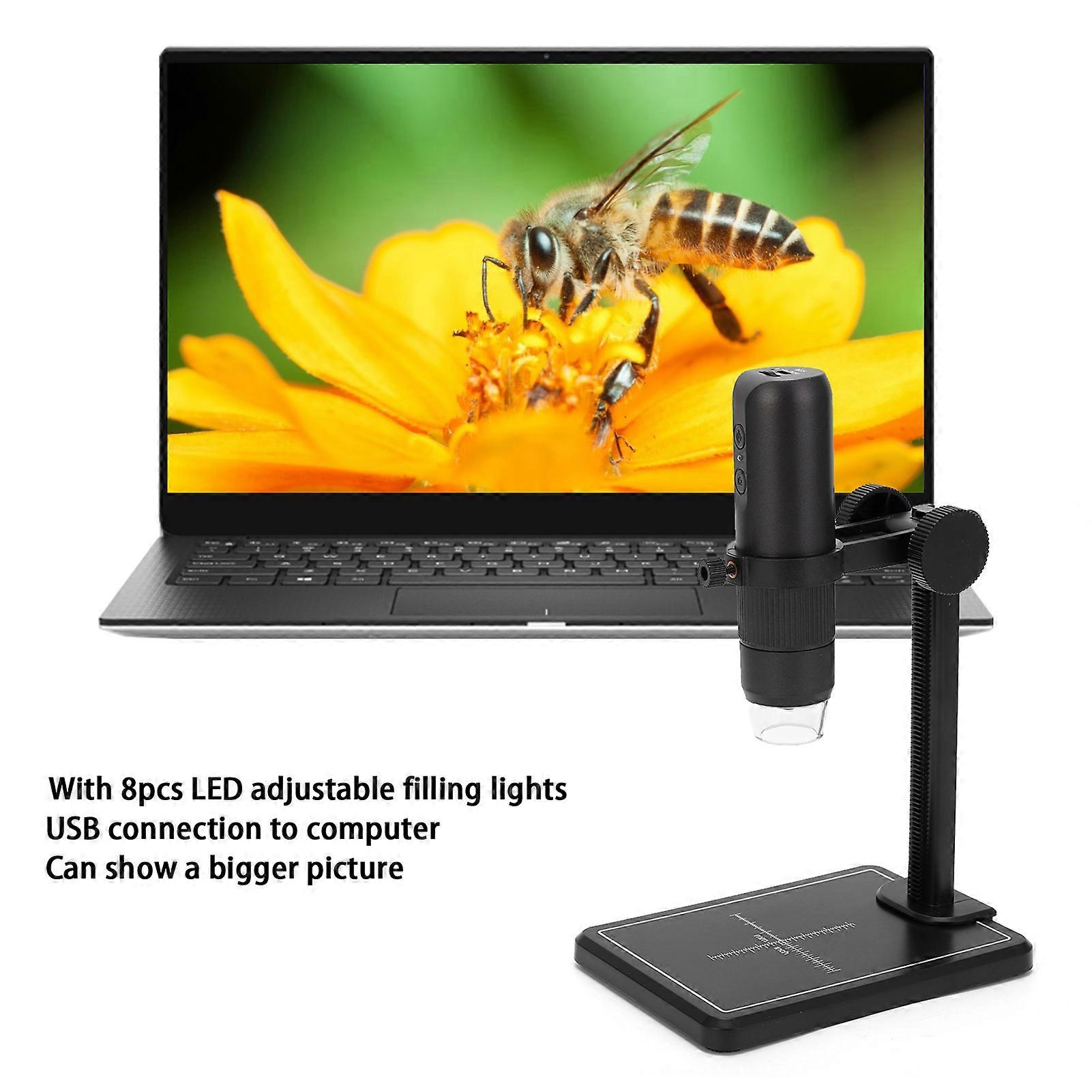 WiFi Digital Microscope HD 8pcs LED Adjustable Handheld for Mobile Phone Tablet Computer Wireless Connection