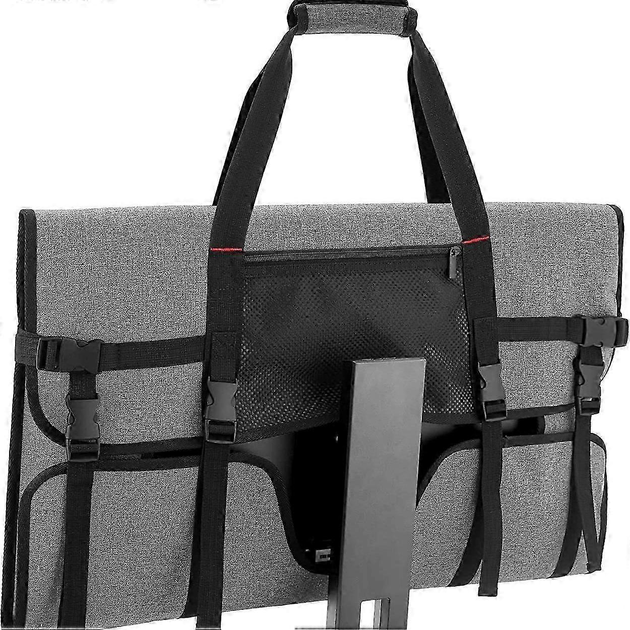 Carrying case for 27" LCD screens and monitors, with padded velvet lining gray  hk