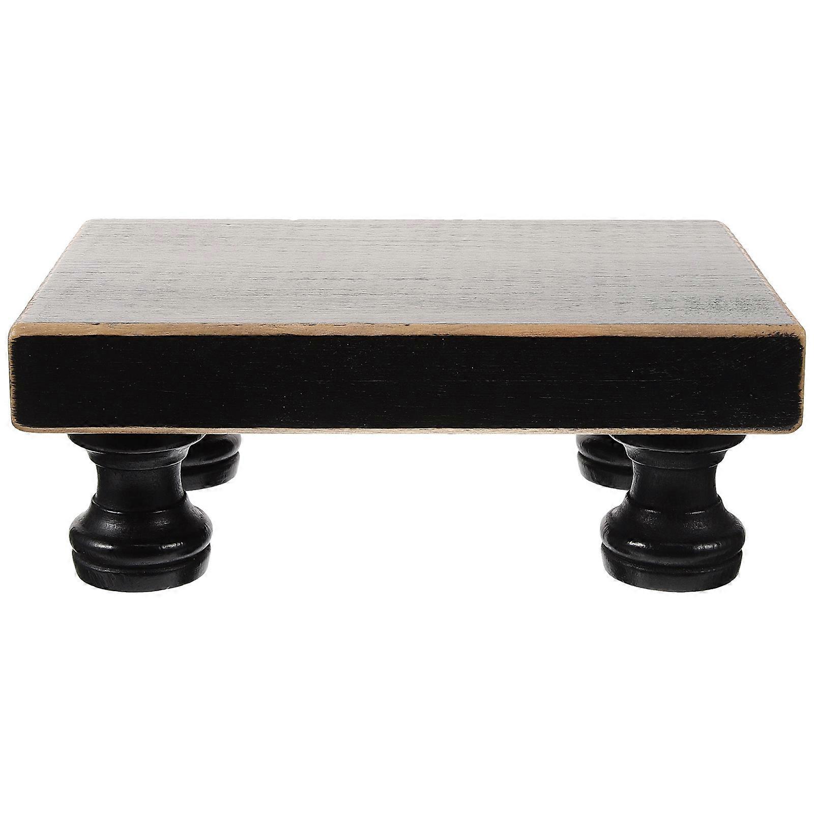 Soap Stand Wooden Pedestal Display Base Bathroom Use Rectangular Shape Wood 19.80X14.00X7.50CM 1Pcs