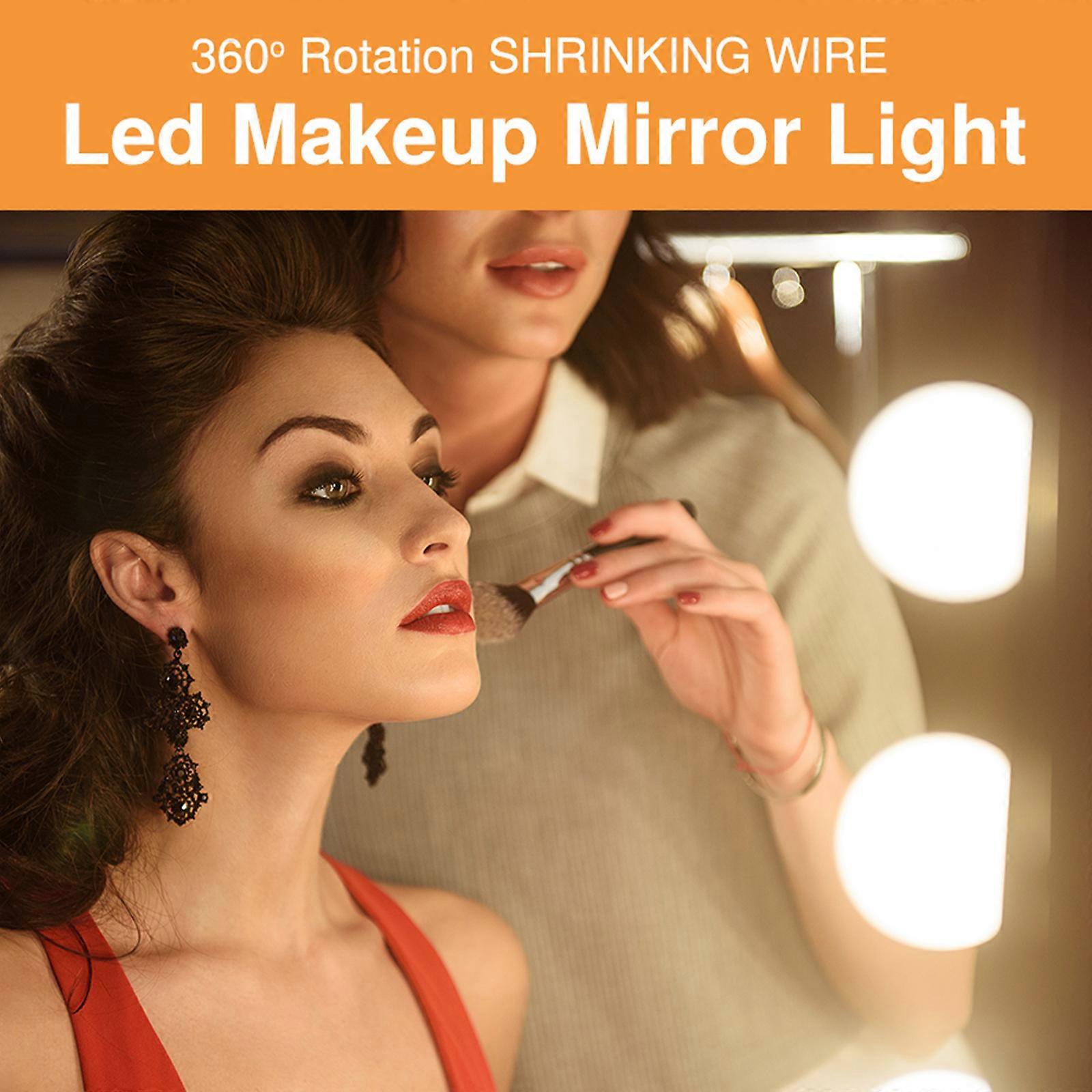 Hollywood Style LED Makeup Mirror Lights Kit with Adjustable Brightness Make Up Light Bulbs Fixture Strip Vanity Table Lighting Set