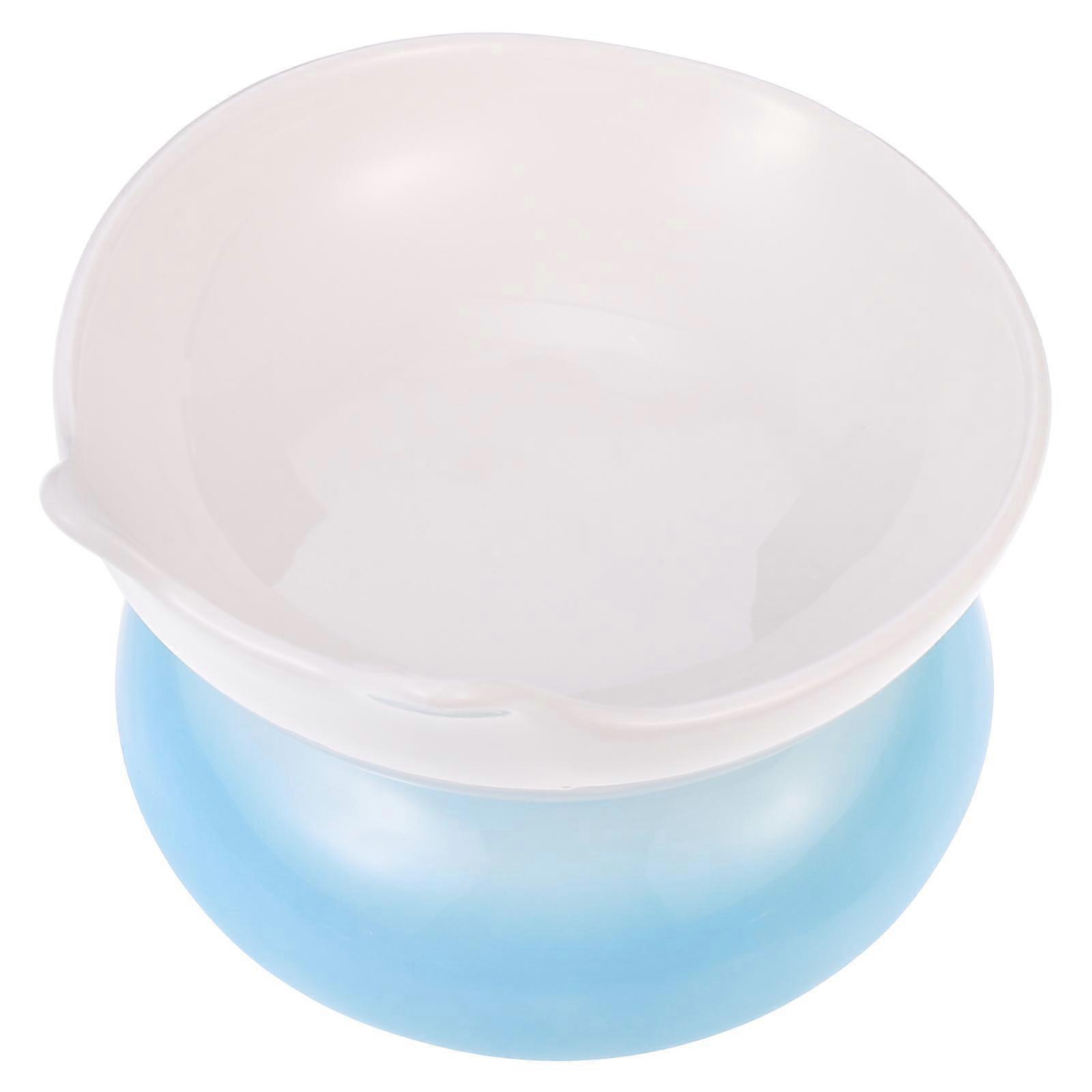 Elevated Dog Bowl Round Mouth Tilted Shape Prevent Overflow For Feeding Time Home Use Blue 13 5x14x10cm 1Pcs