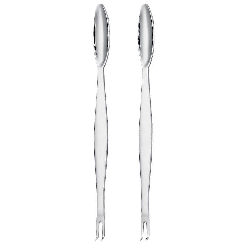 Multifunctional Crab Forks Stainless Steel Seafood Utensils Set Outdoor Gatherings 8.1×0.6×0.4in 2Pcs