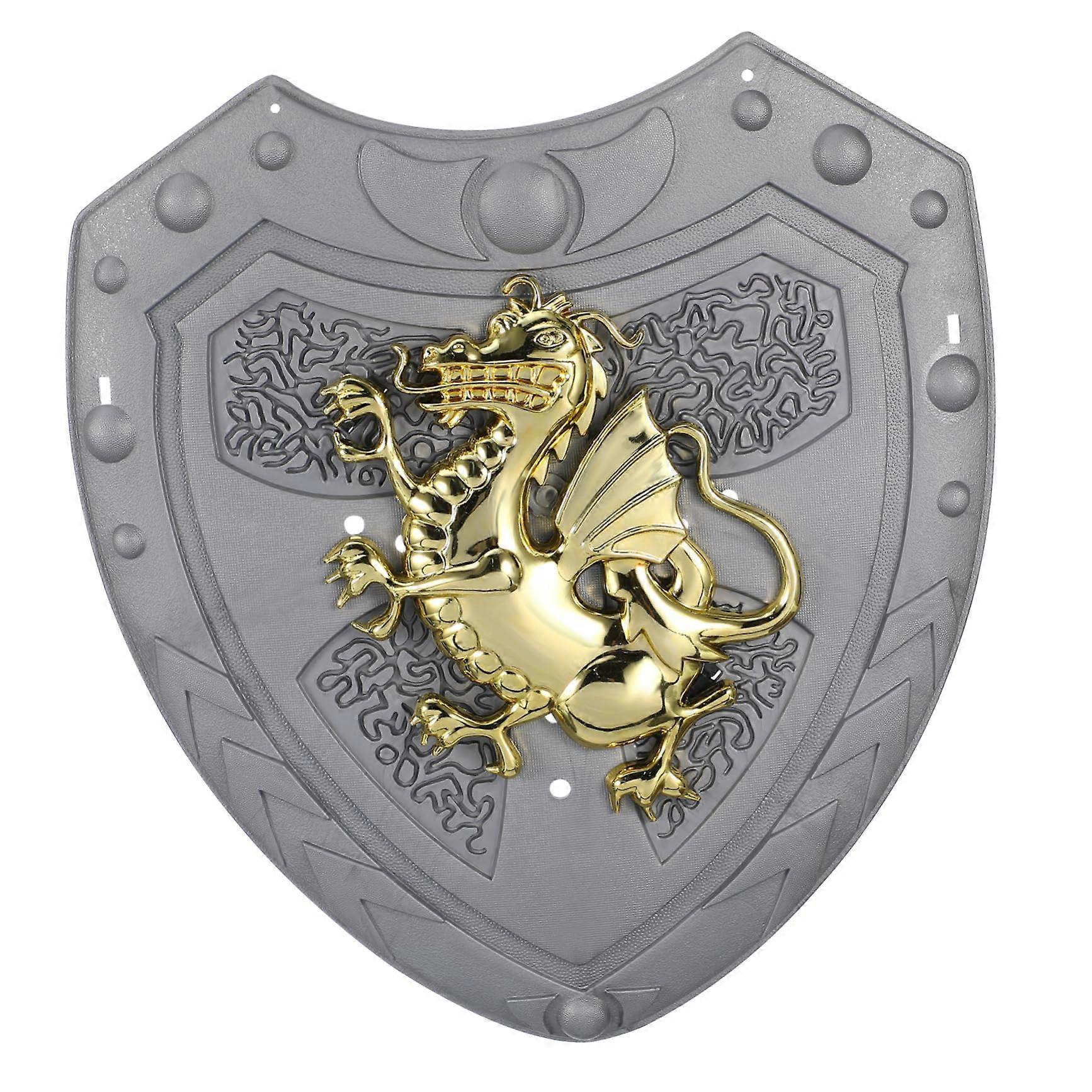 Drachenschild Cosplay Shield für Fantasieabenteuer Durable Safe Zubehör für Ritter Kostüm Groß 100cm