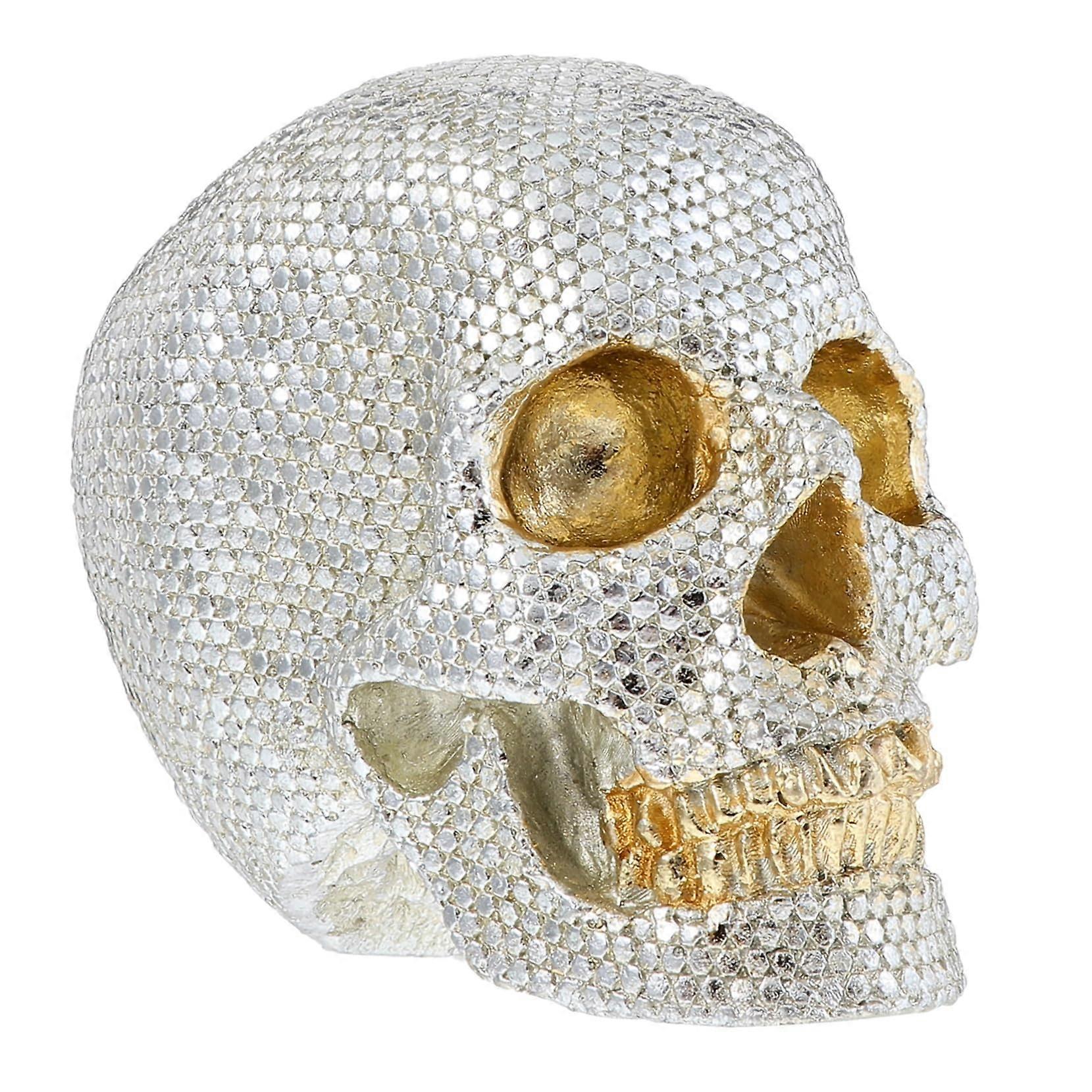Mini Horror Skull Ornament Halloween Skeleton Statue for Desktop Living Decorations