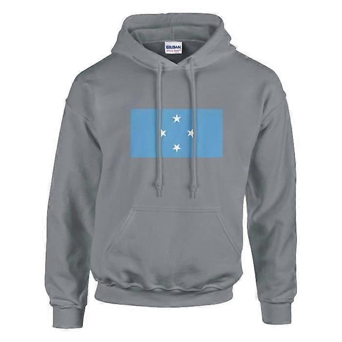 Federated States of Micronesia Flag Hoodie in Grey