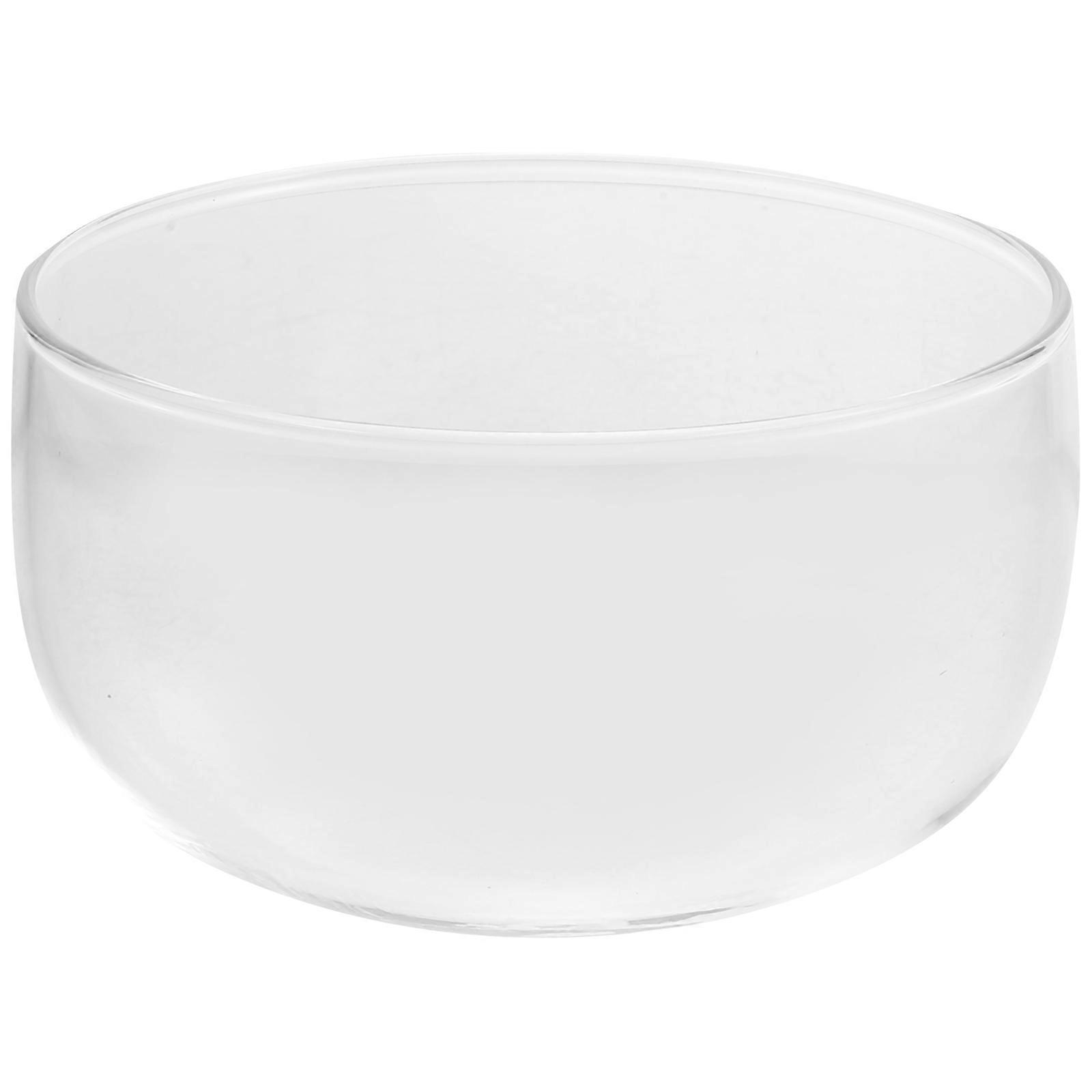 Clear Salad Serving Bowl Cold Tolerance High Borosilicate Glass For Dining 11.80X11.80X7.00cm 1Set