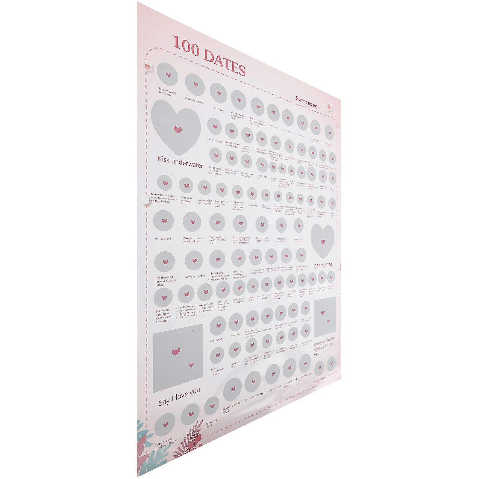 Valentines Day Decorations Adventurous Scratch Poster Rectangular 59.50X41.50X0.10cm 1Pack